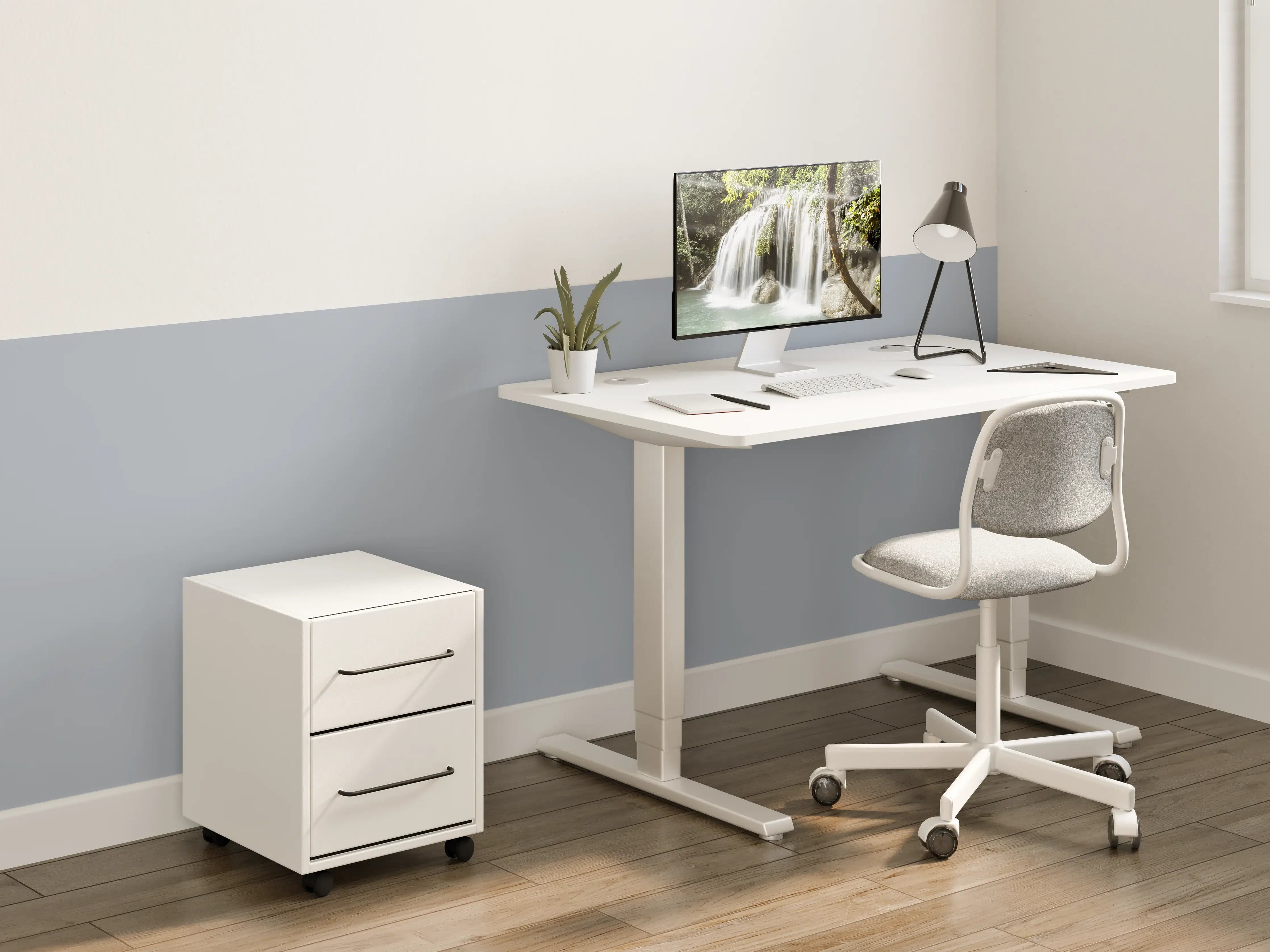 Kinderzimmer Wandgestaltung - RAL 7001 (Silbergrau)