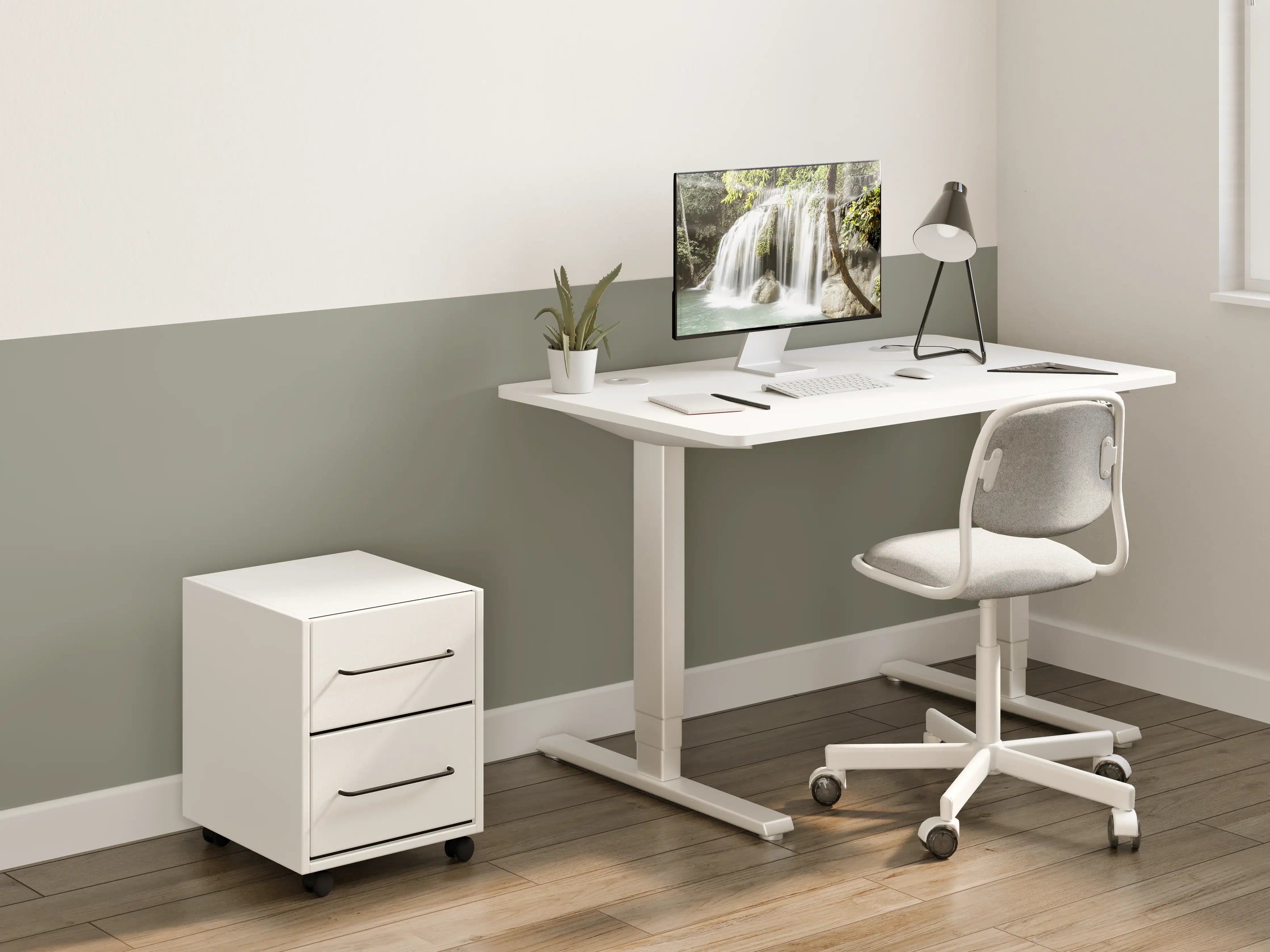 Kinderzimmer Wandgestaltung - RAL 7003 (Moosgrau)