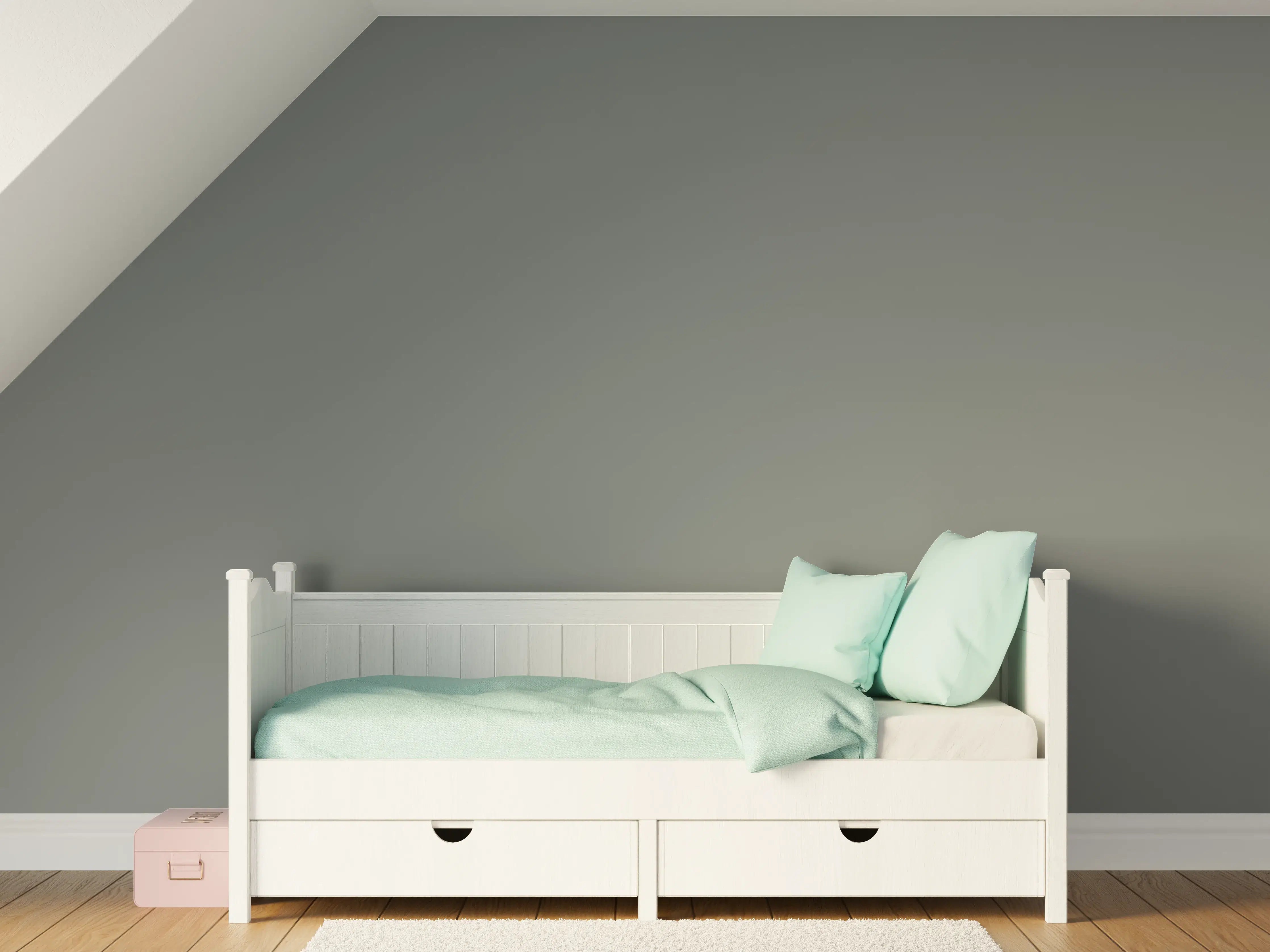 Kinderzimmer Wandgestaltung - RAL 7005 (Mausgrau)