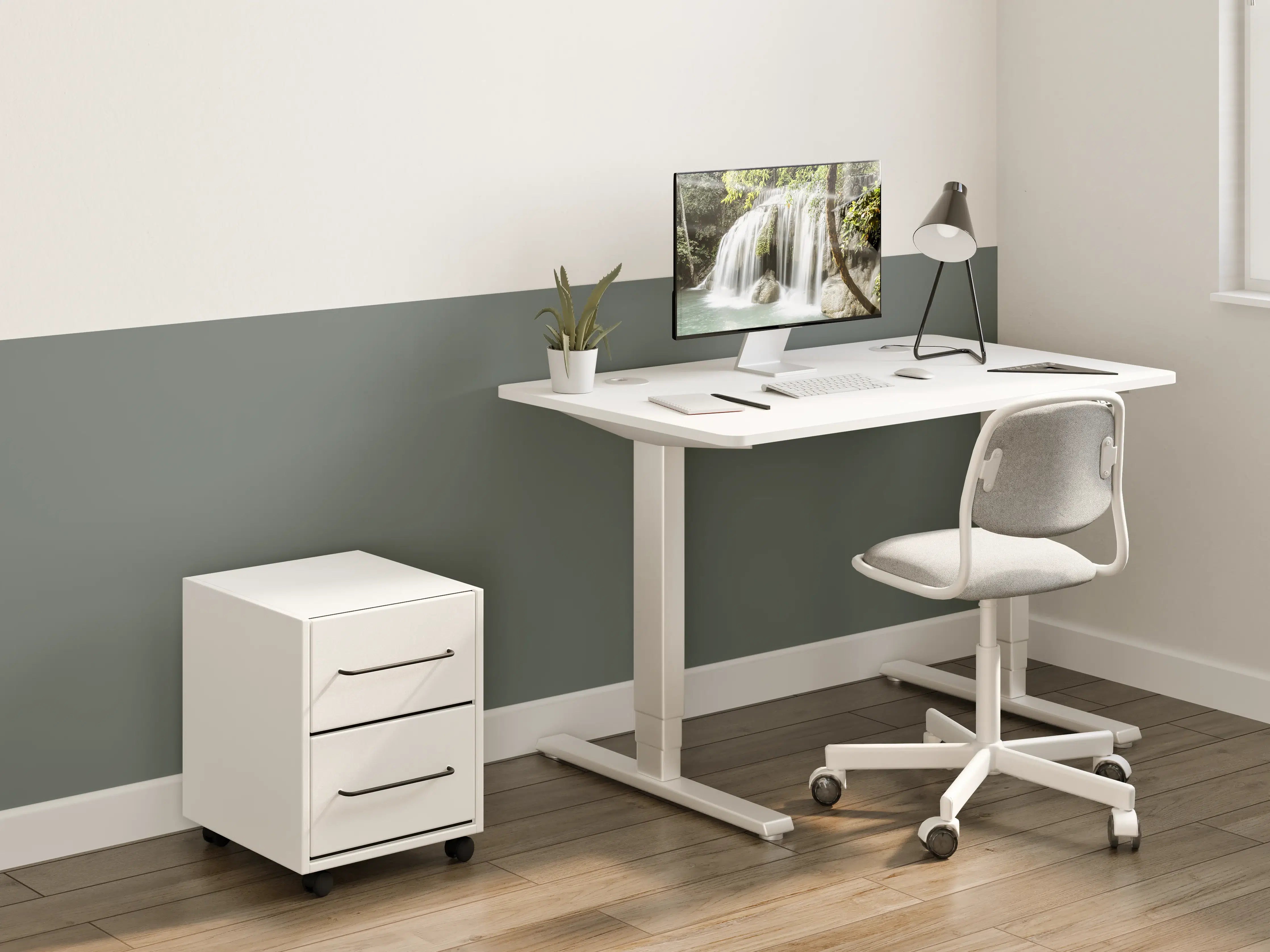 Kinderzimmer Wandgestaltung - RAL 7010 (Plane grau)