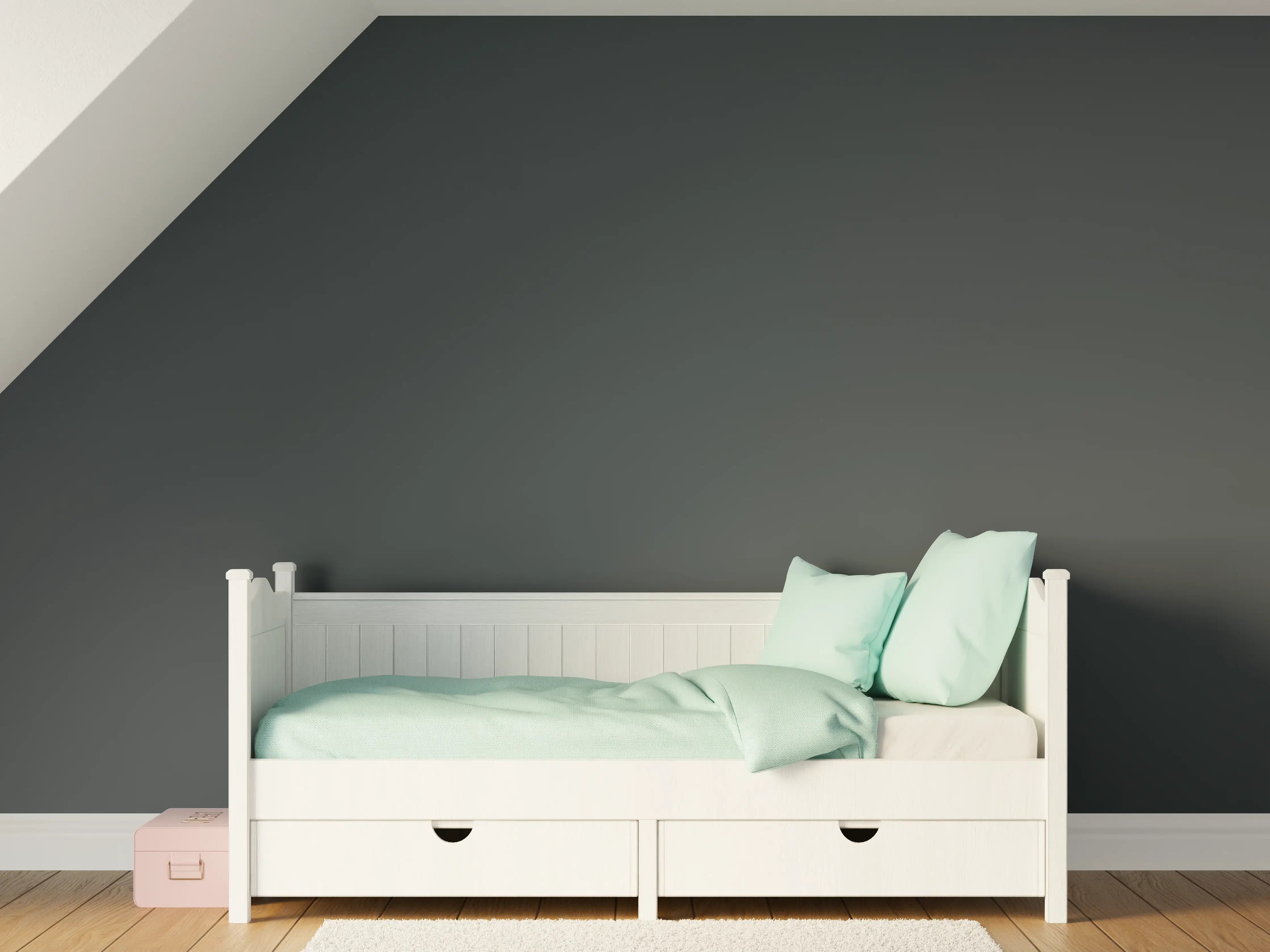 Kinderzimmer Wandgestaltung - RAL 7016 (Anthrazitgrau)