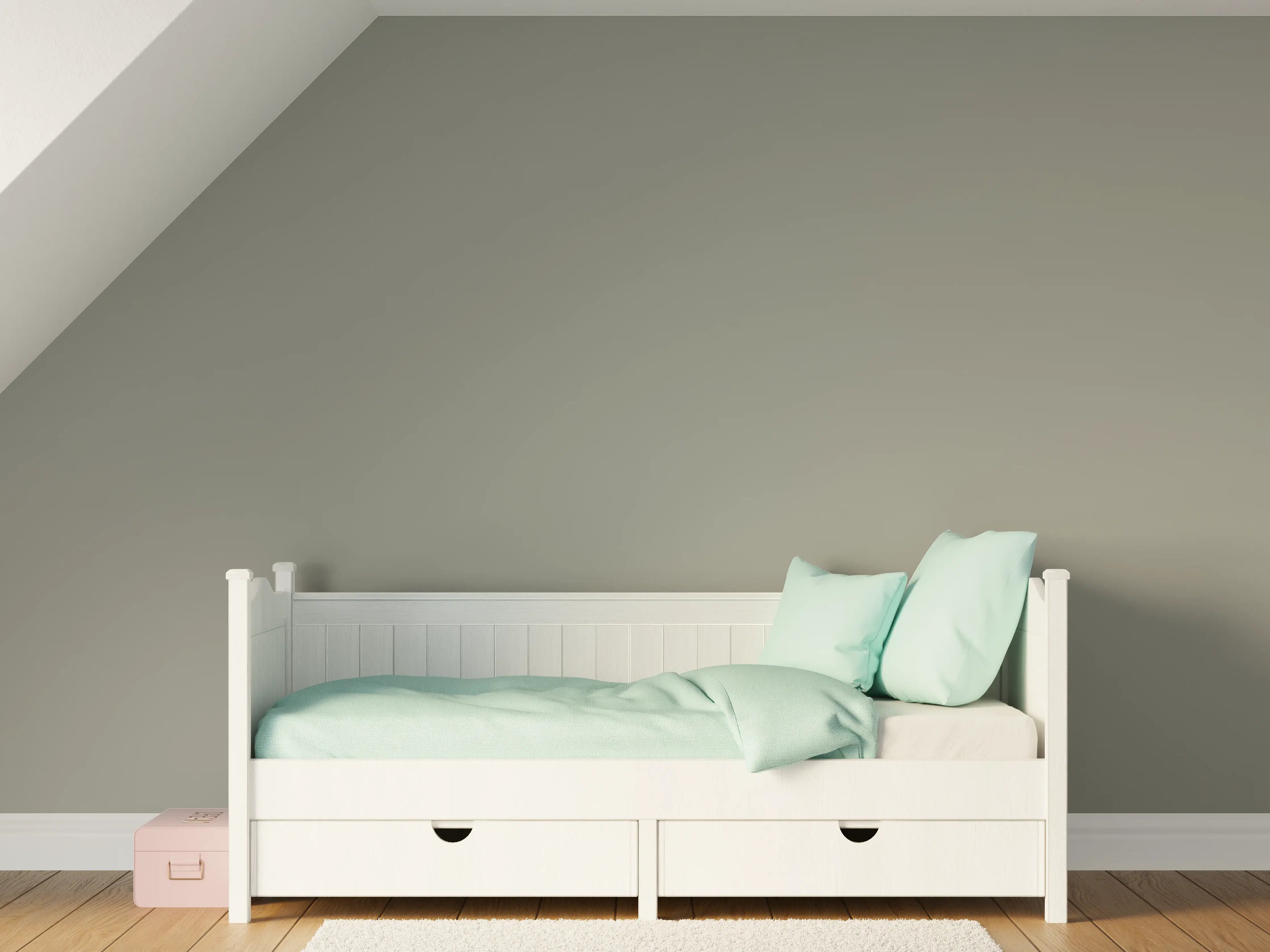 Kinderzimmer Wandgestaltung - RAL 7023 (Betongrau)