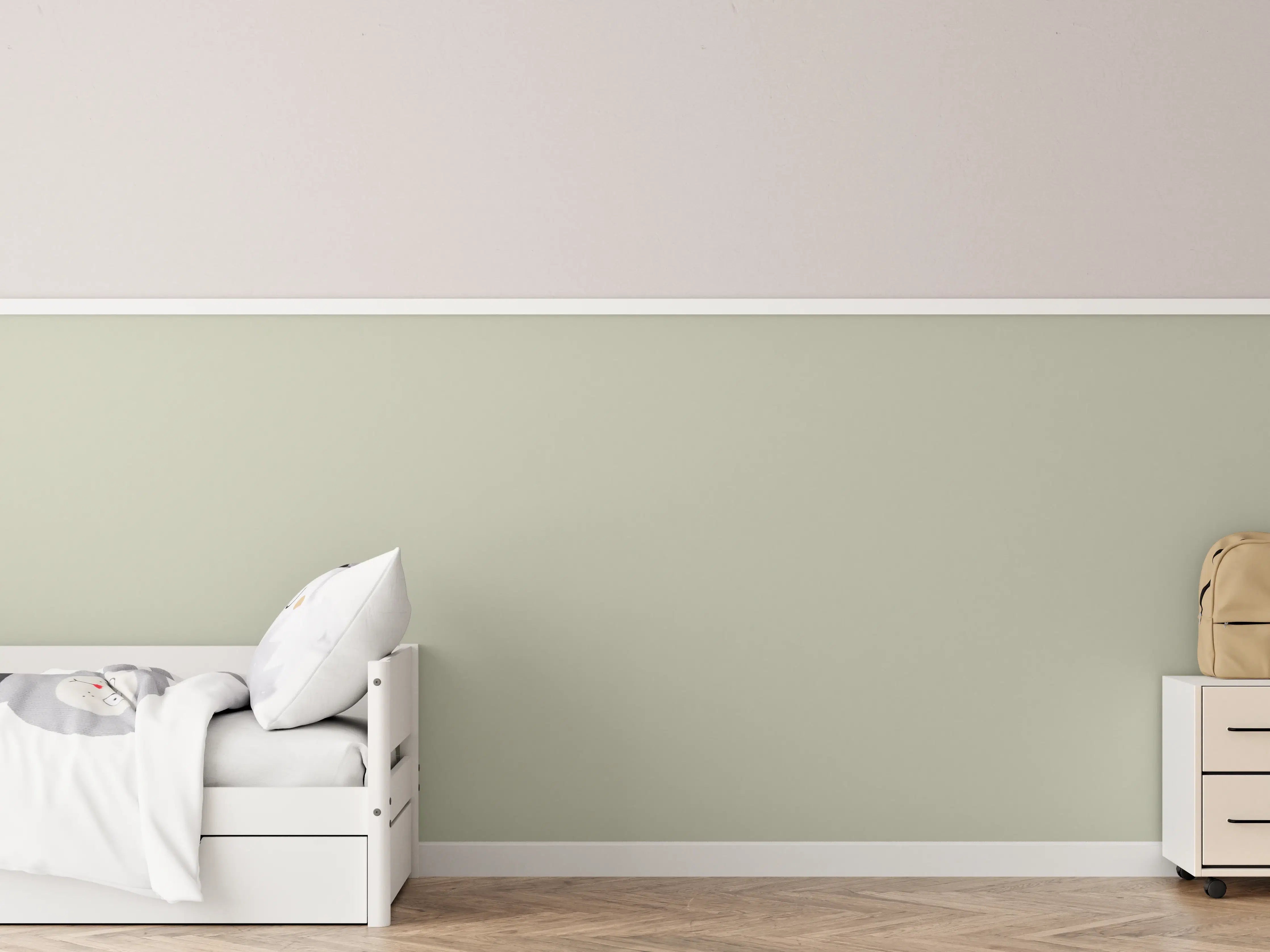 Kinderzimmer Wandgestaltung - RAL 7032 (Kieselgrau)