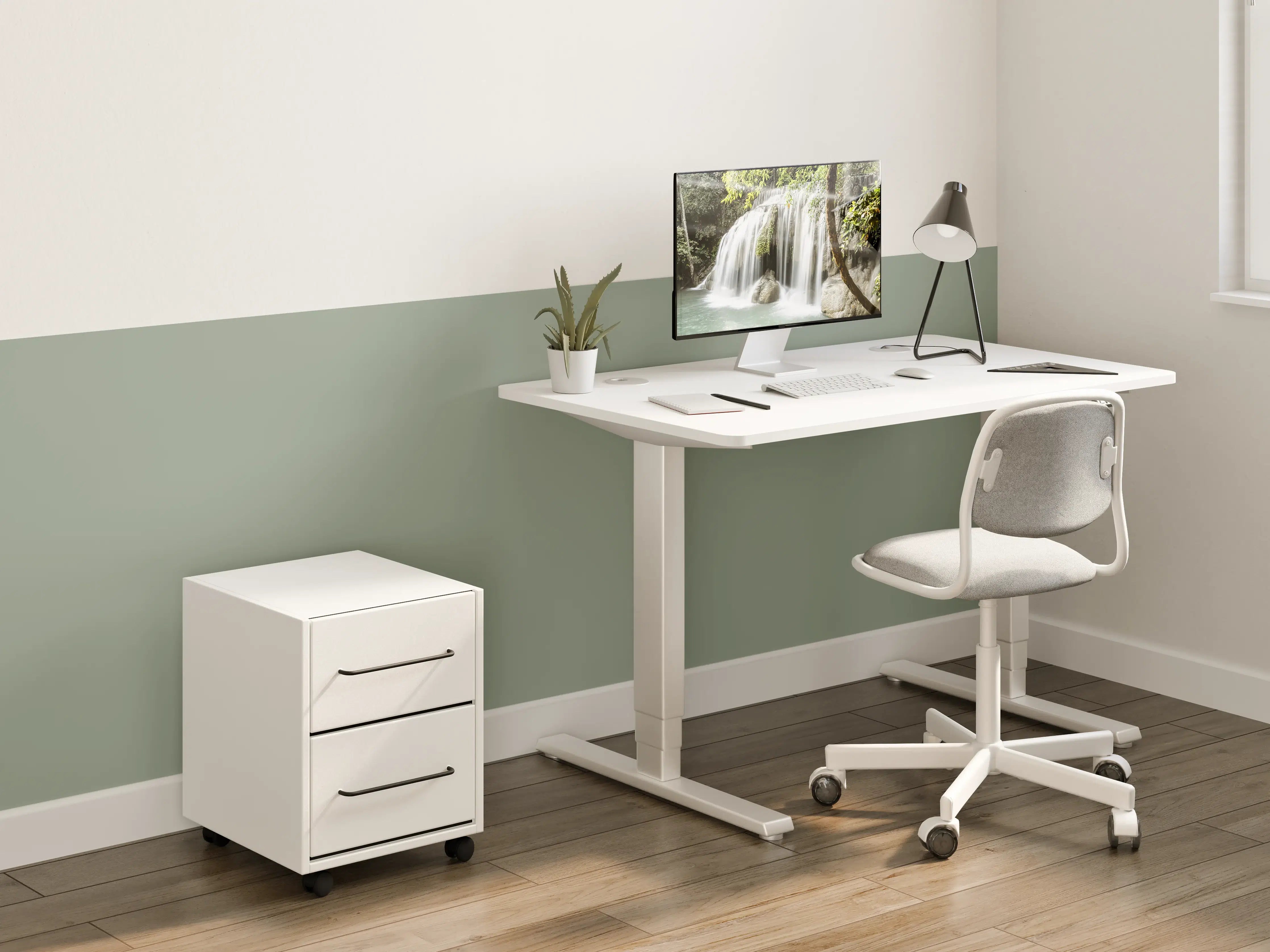 Kinderzimmer Wandgestaltung - RAL 7033 (Zementgrau)