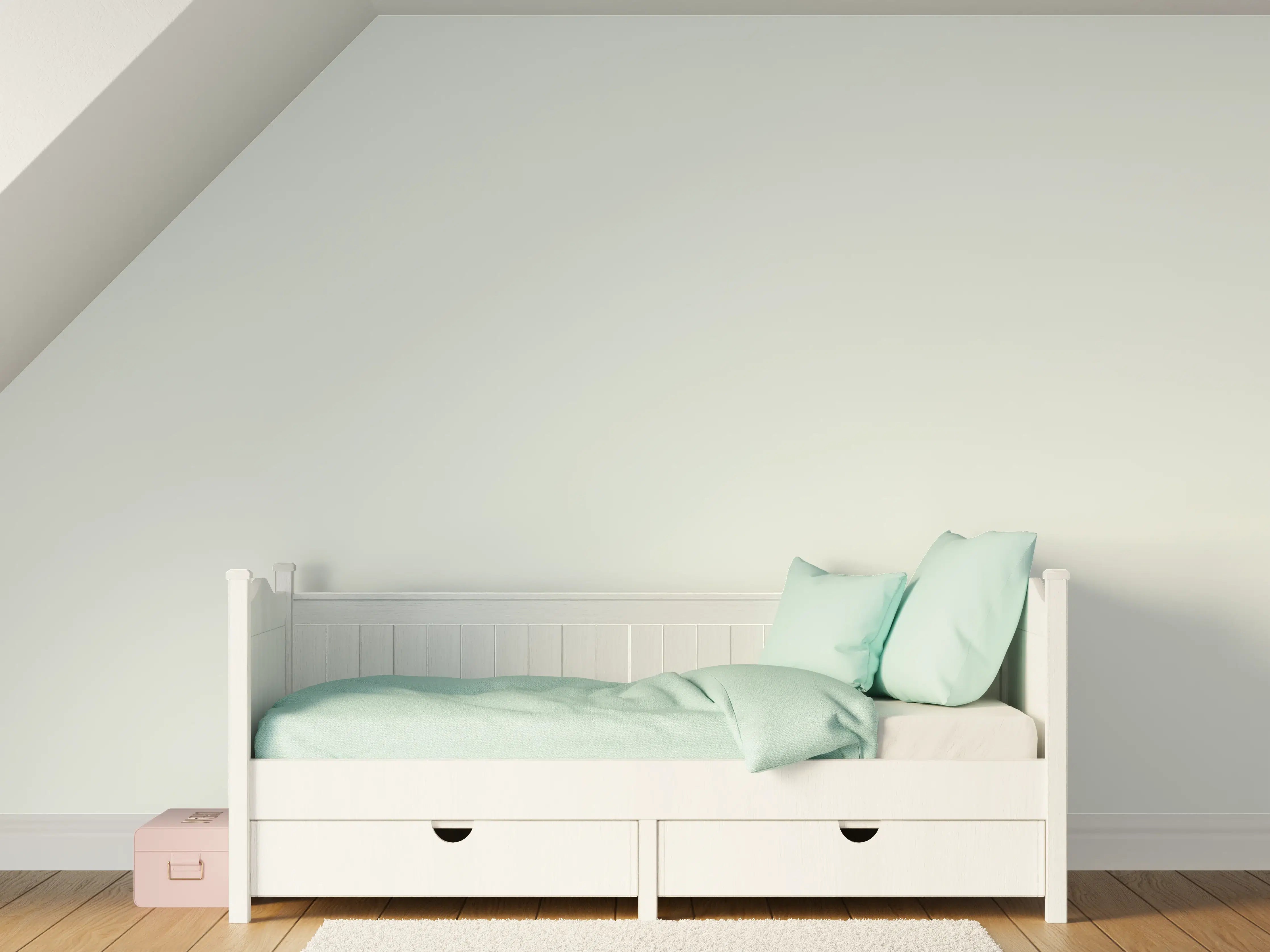 Kinderzimmer Wandgestaltung - RAL 7035 Lichtgrau