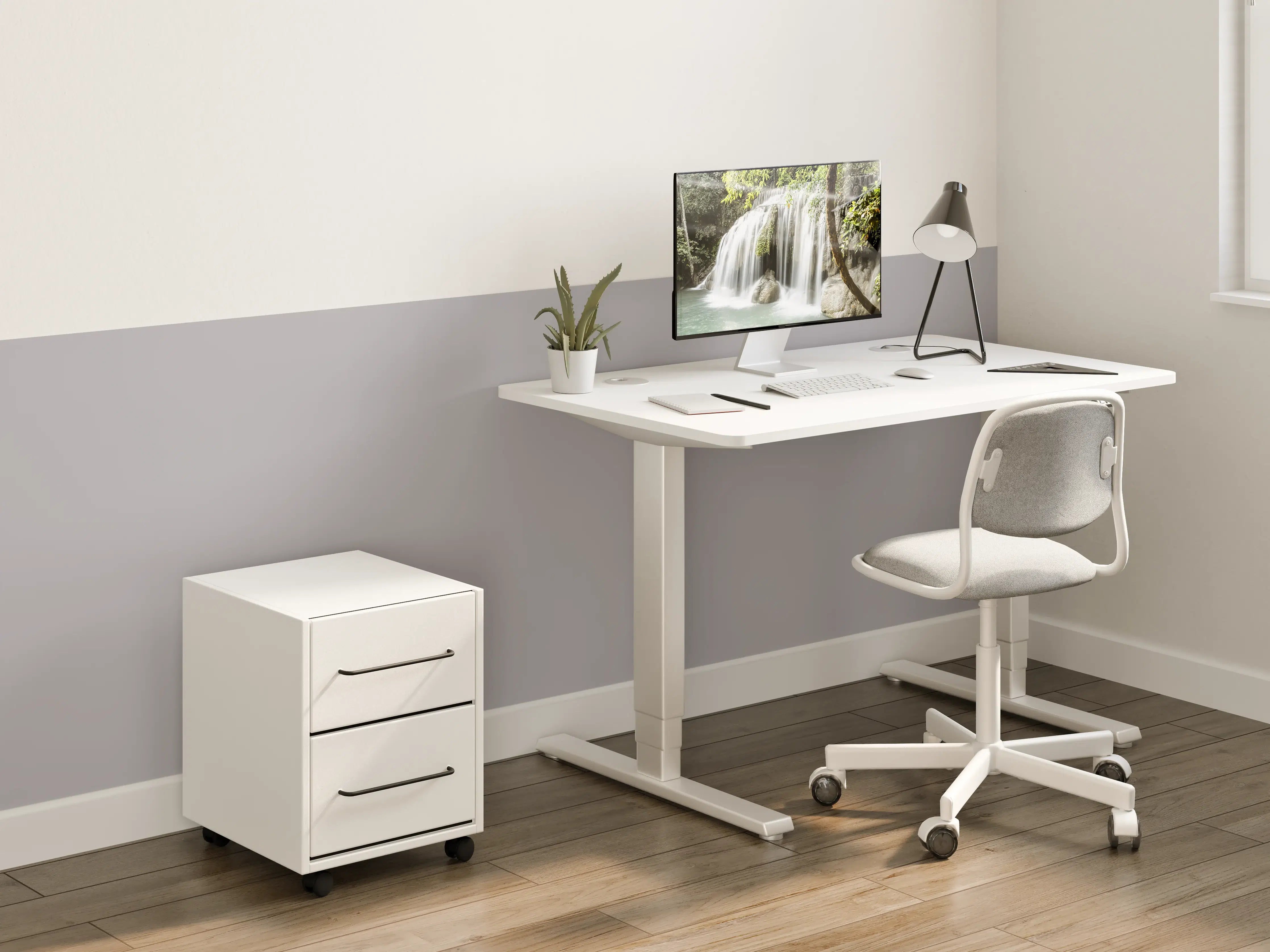 Kinderzimmer Wandgestaltung - RAL 7036 (Platingrau)