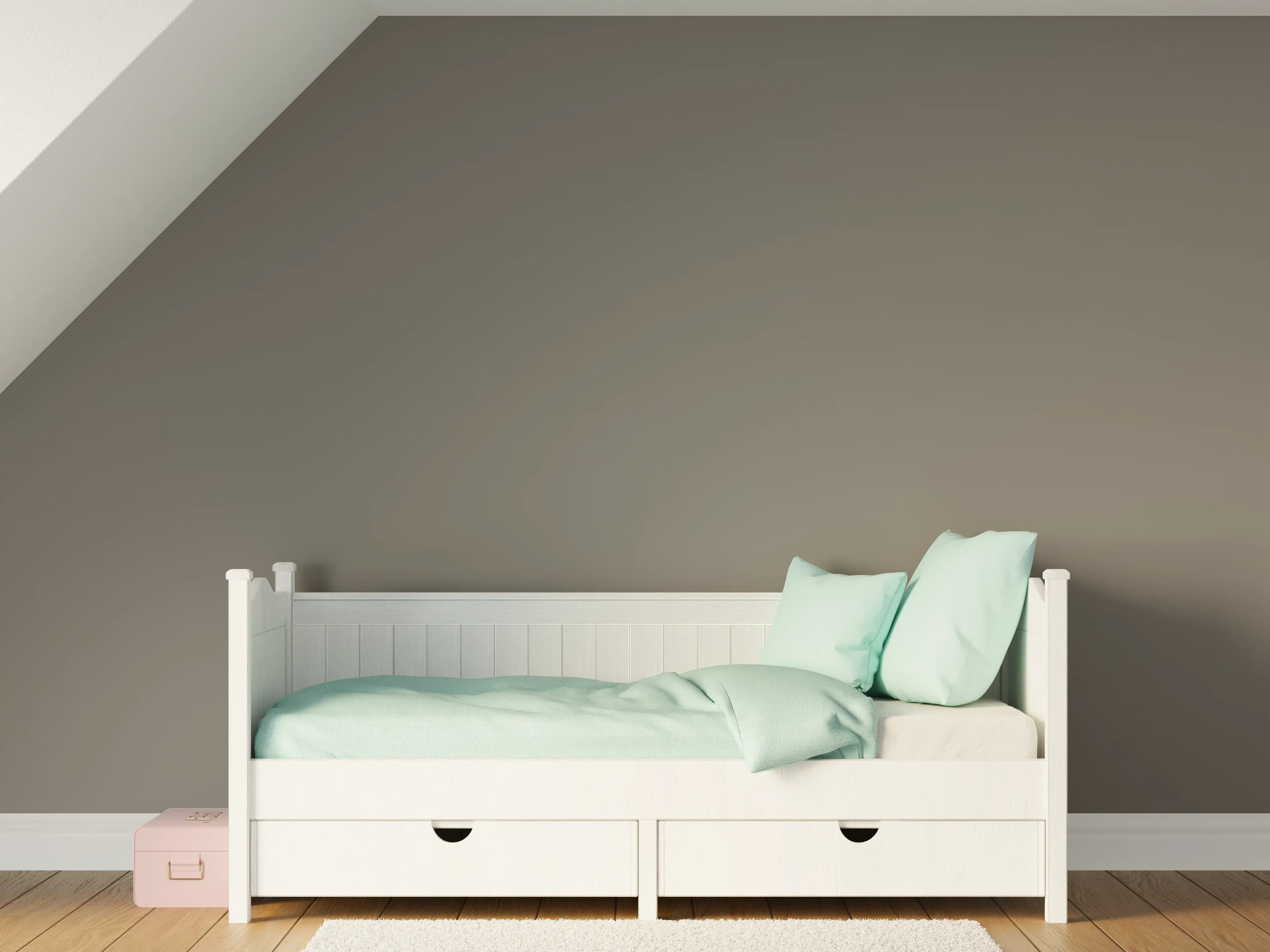 Kinderzimmer Wandgestaltung - RAL 7039 (Quarzgrau)