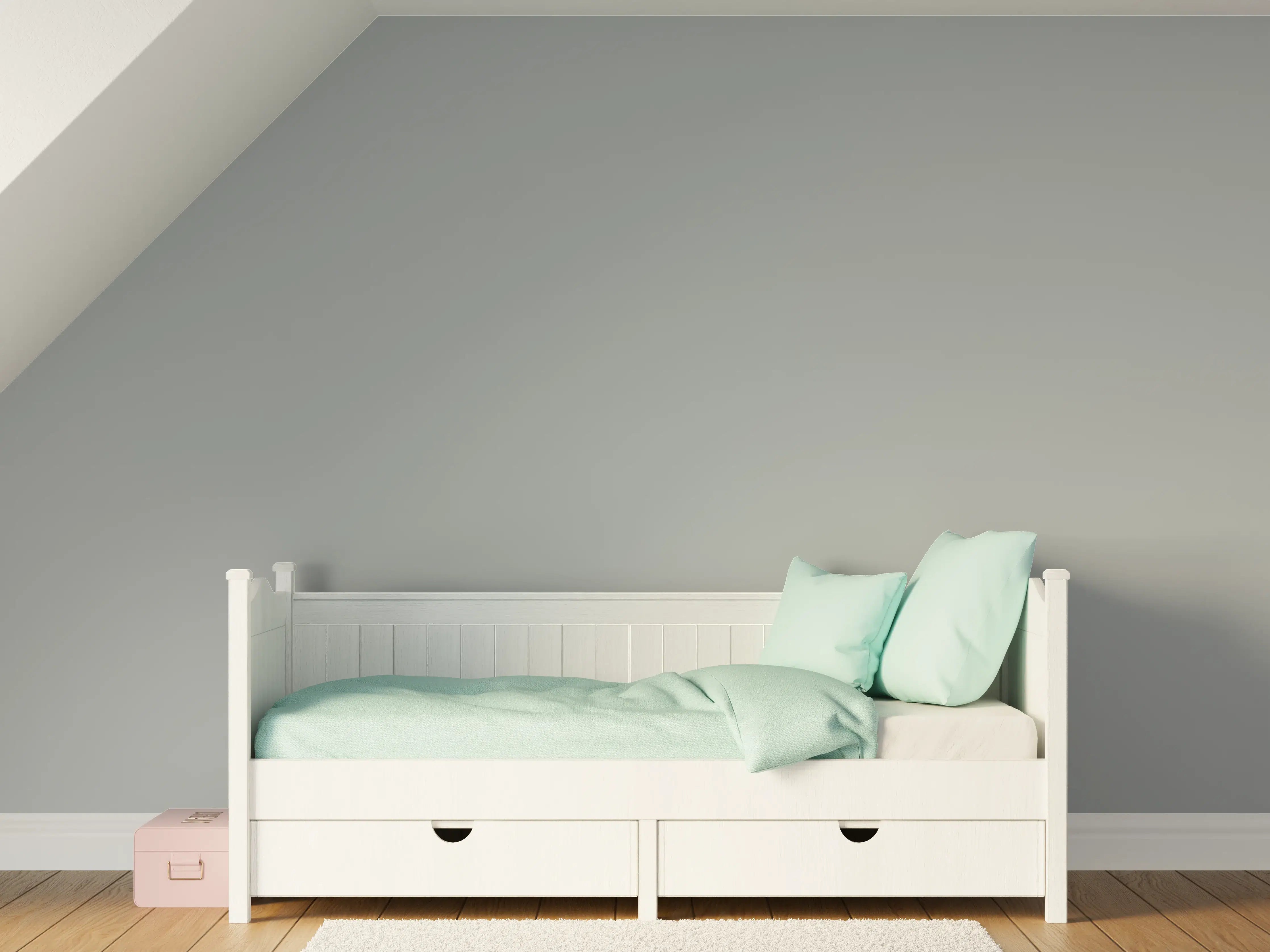 Kinderzimmer Wandgestaltung - RAL 7042 (Verkehrsgrau A)