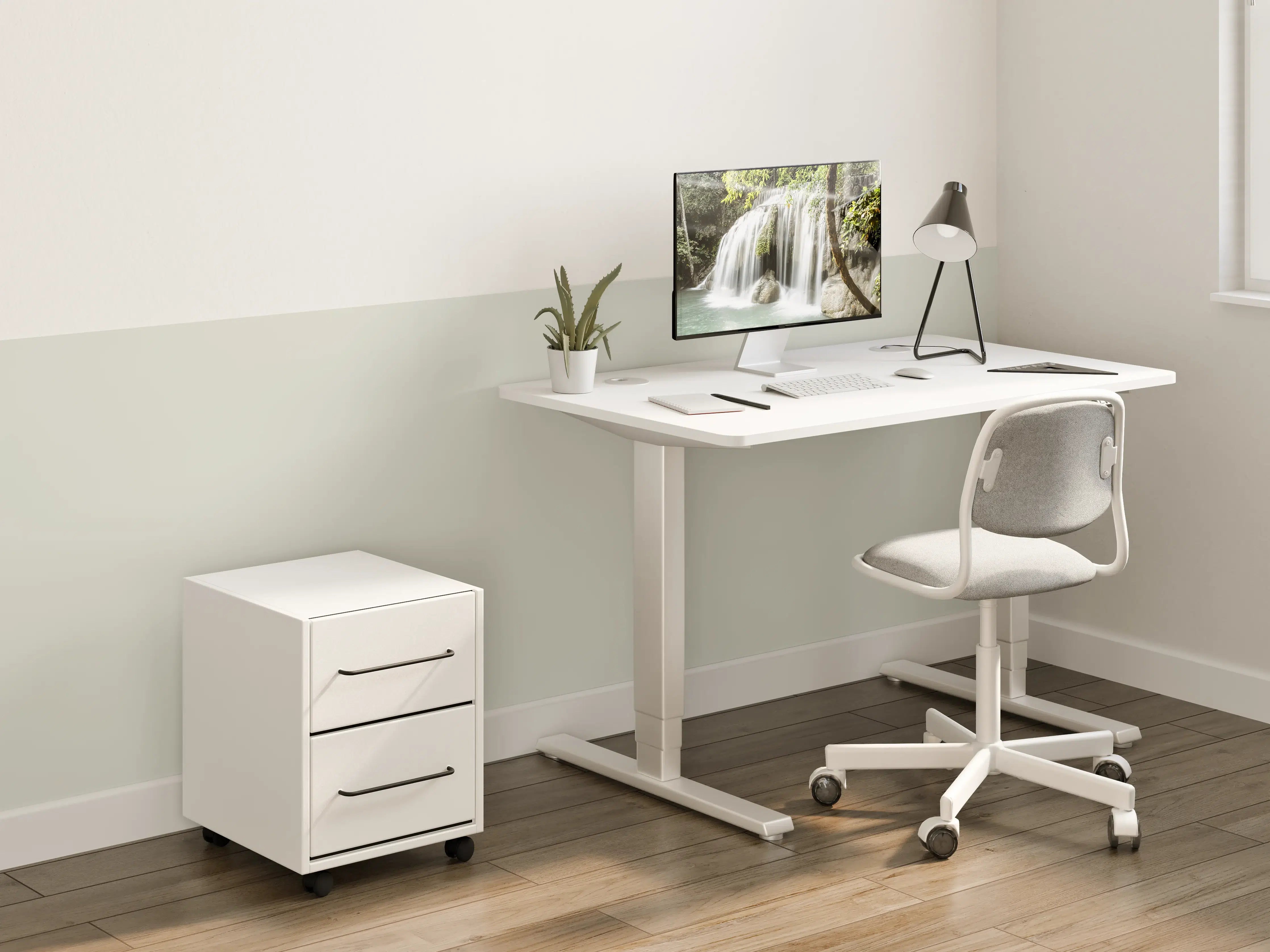 Kinderzimmer Wandgestaltung - RAL 7044 (Seidengrau)