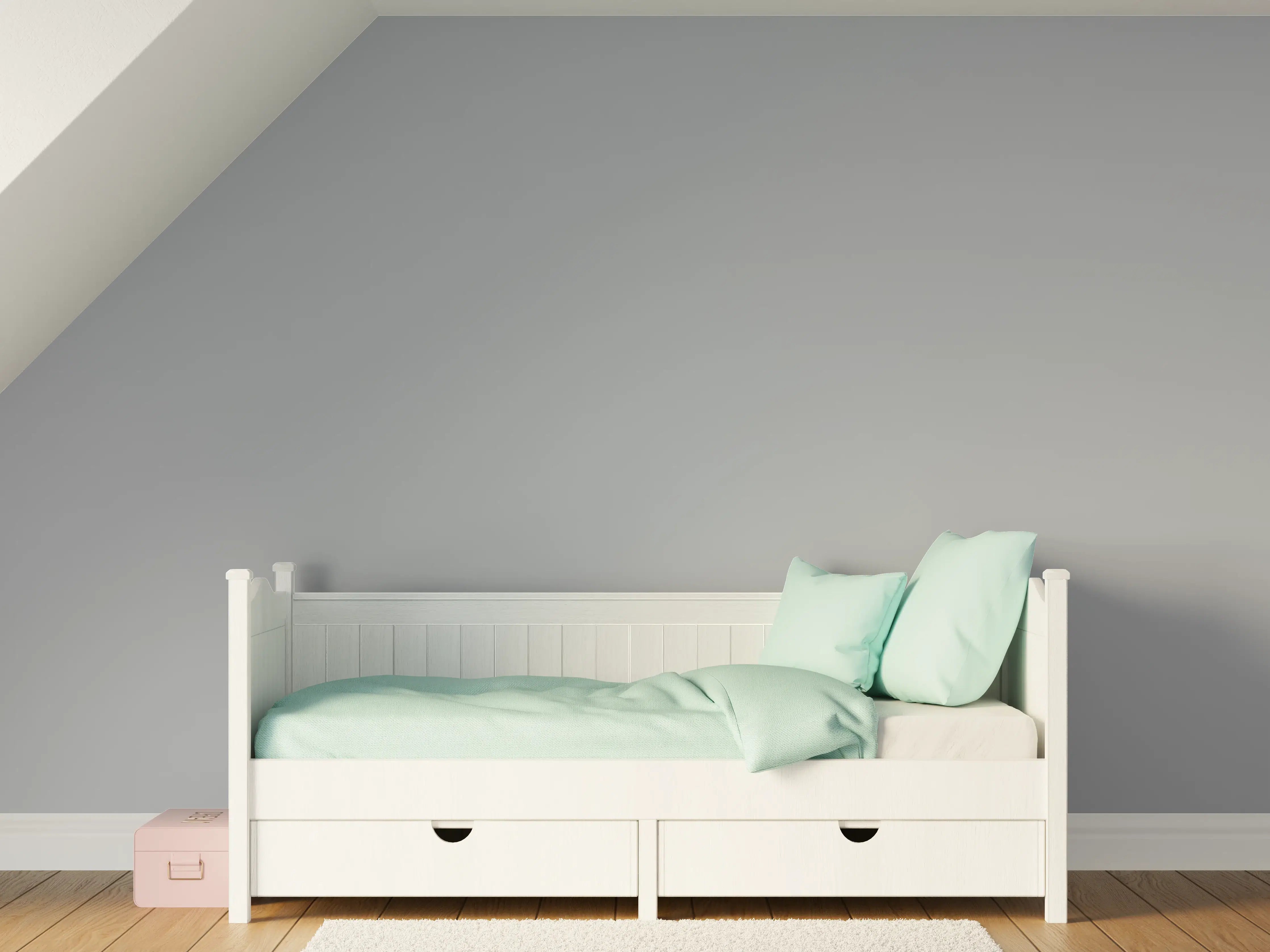 Kinderzimmer Wandgestaltung - RAL 7045 (Telegrau 1)