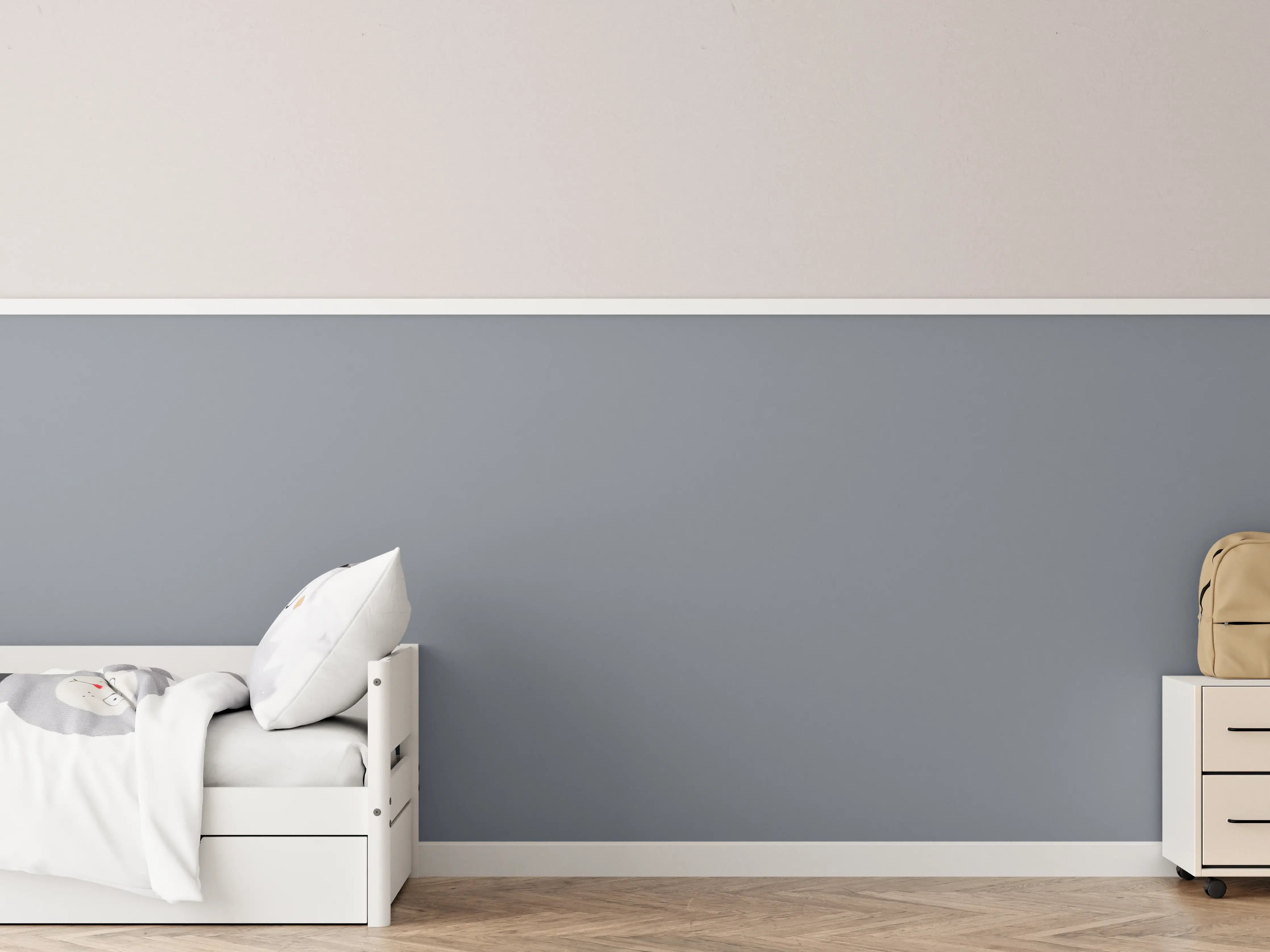 Kinderzimmer Wandgestaltung - RAL 7046 (Telegrau 2)