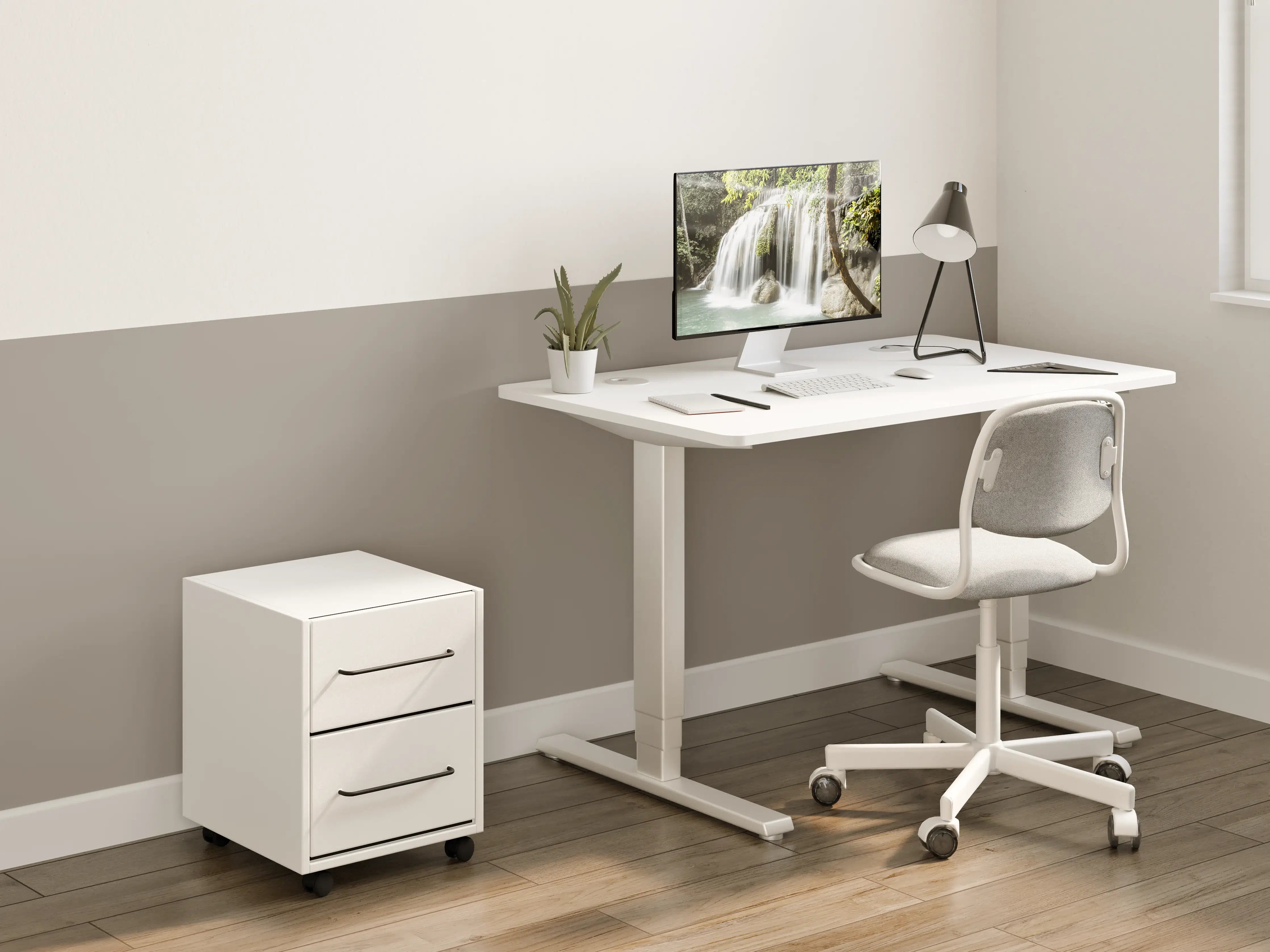 Kinderzimmer Wandgestaltung - RAL 7048 (Perlmuttgrau)