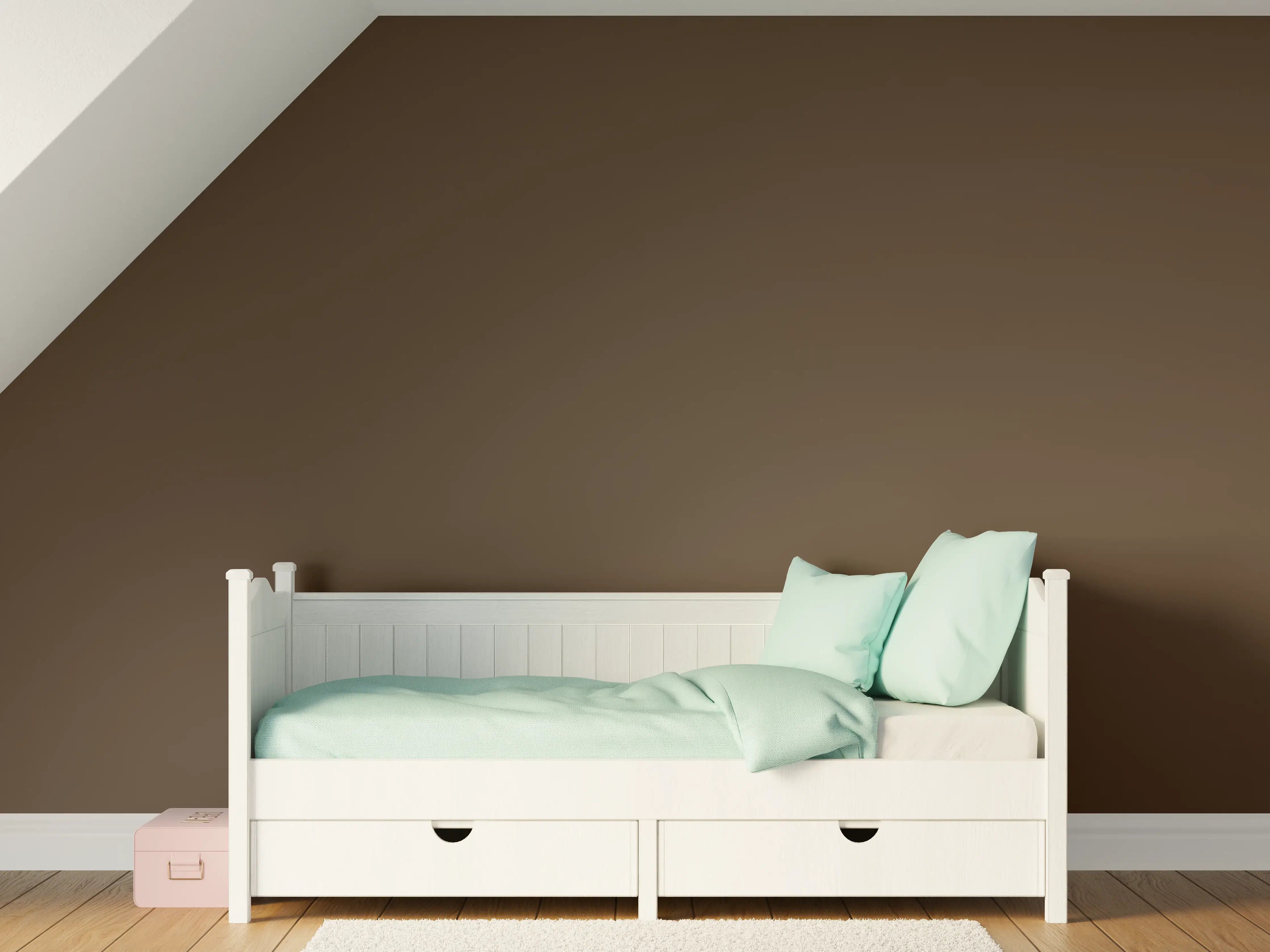 Kinderzimmer Wandgestaltung - RAL 8014 (Sepiabraun)