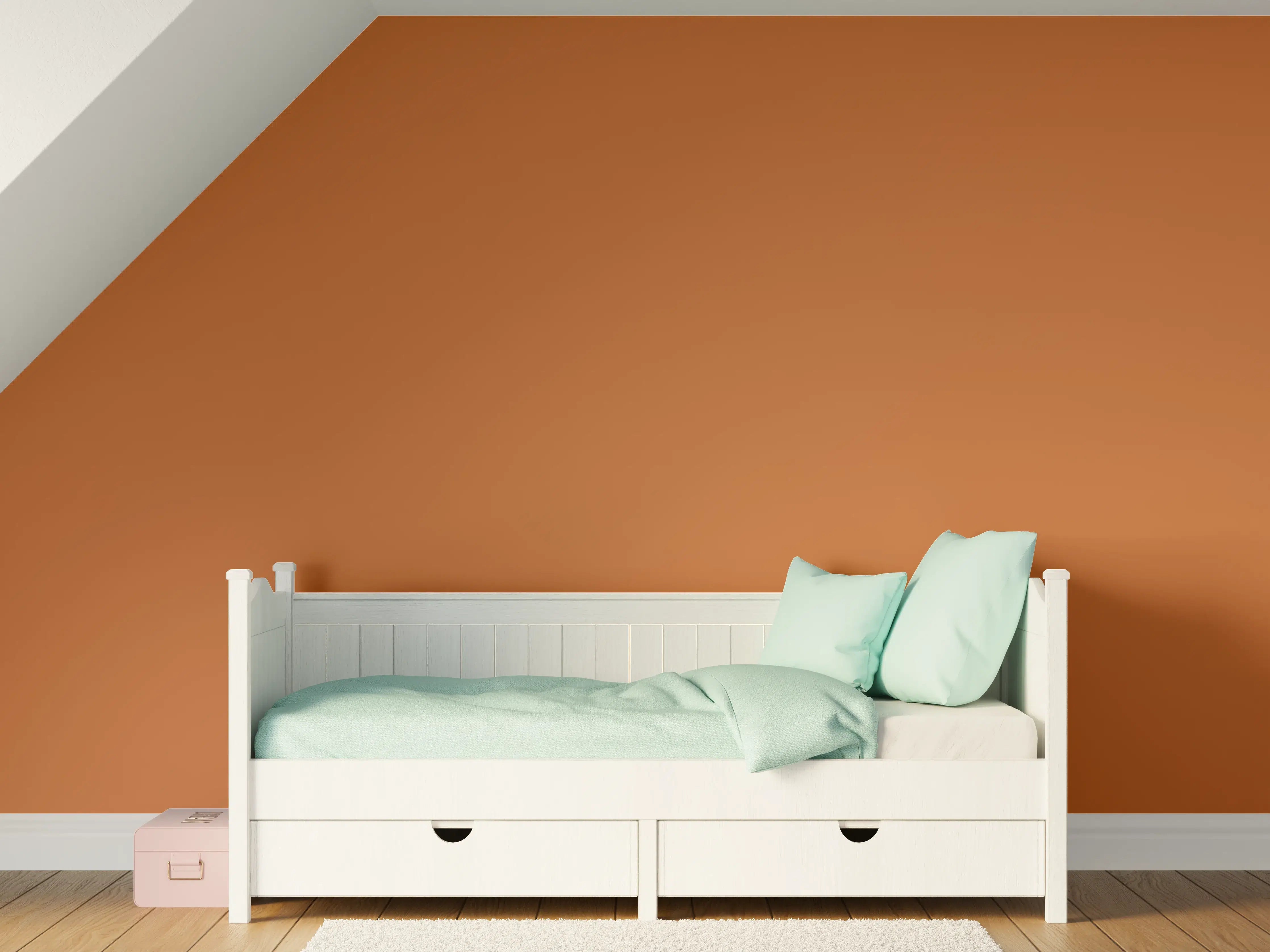 Kinderzimmer Wandgestaltung - RAL 8023 (Orangebraun)