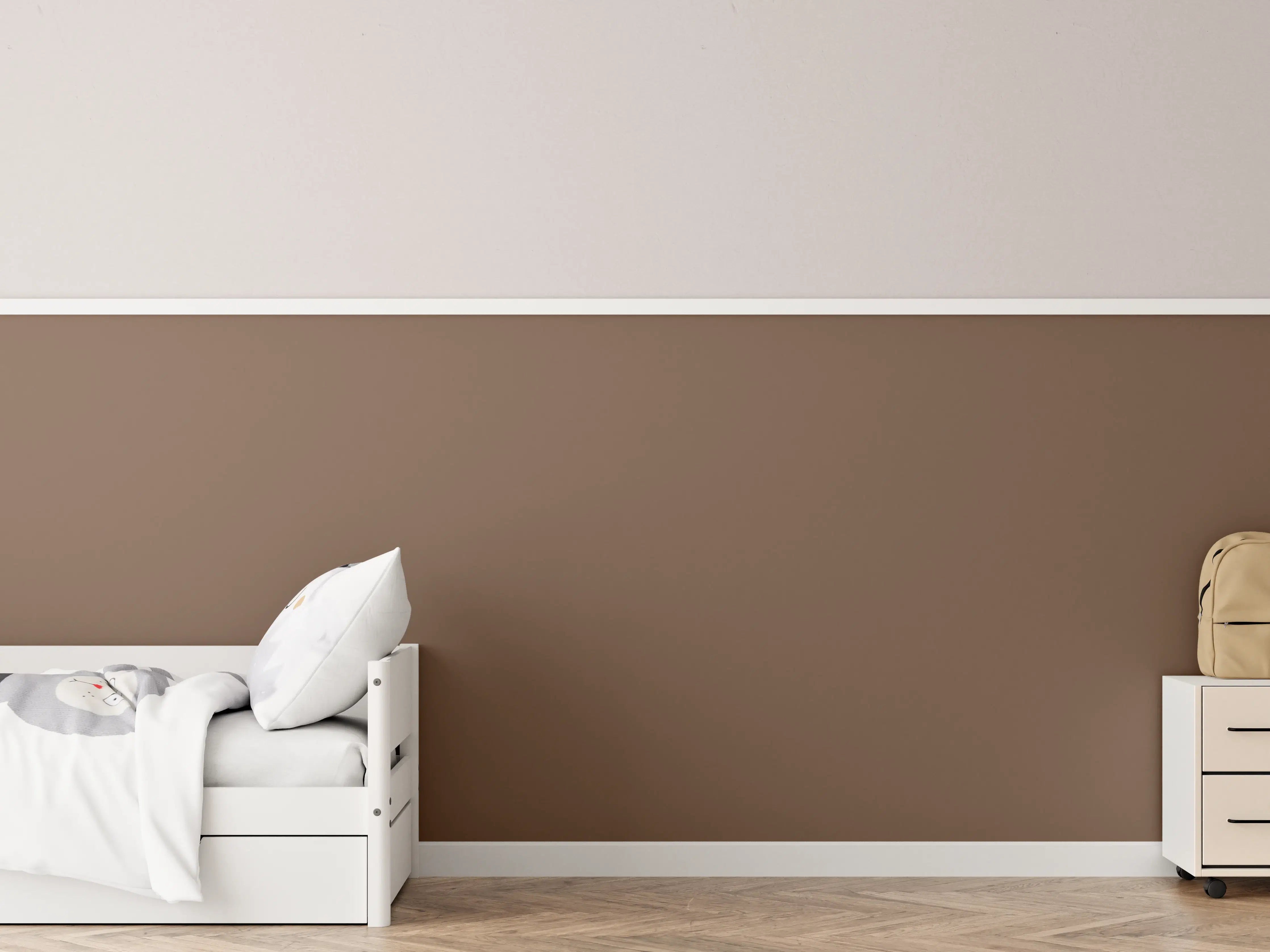 Kinderzimmer Wandgestaltung - RAL 8025 (Blassbraun)