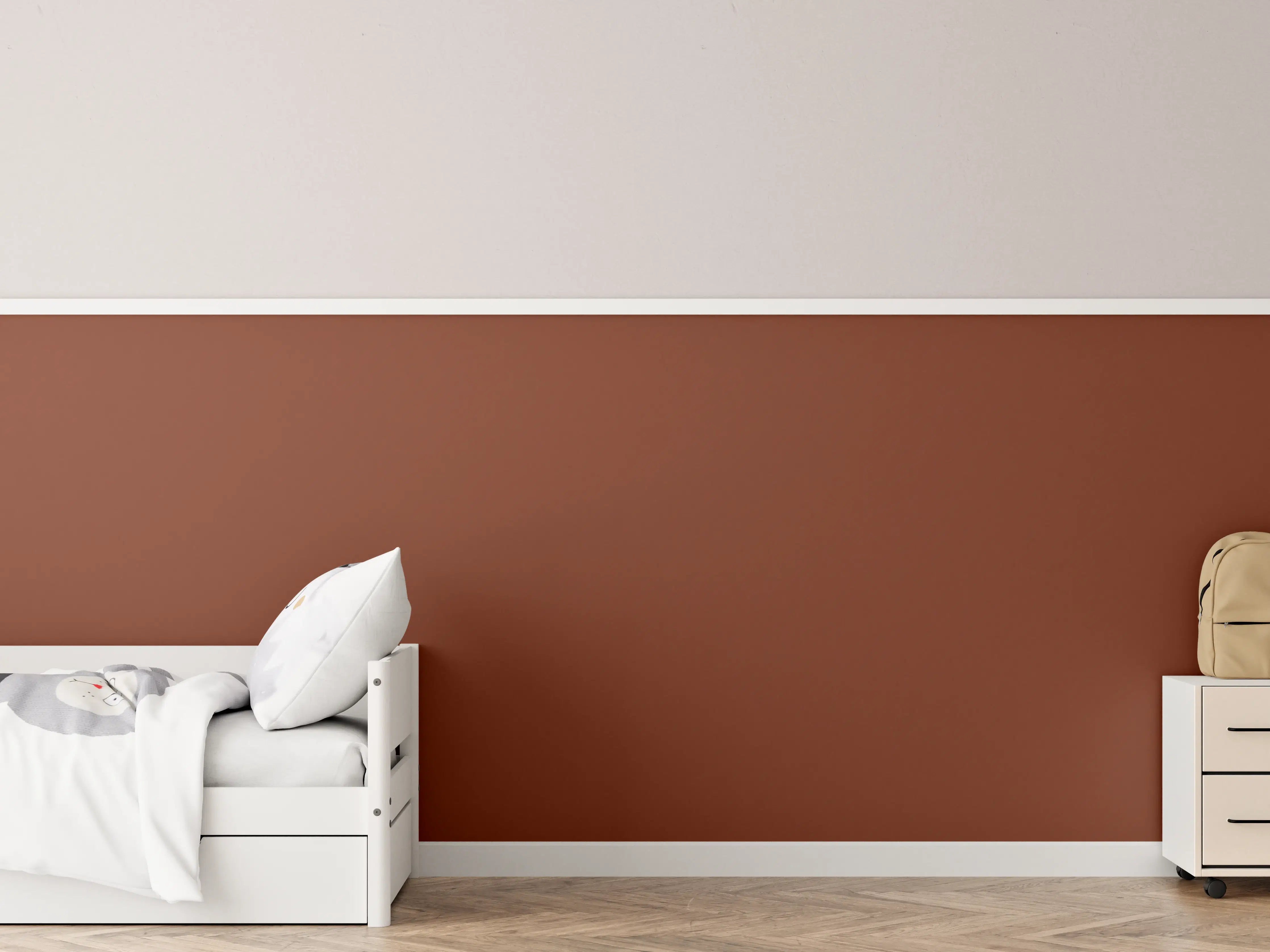 Kinderzimmer Wandgestaltung - RAL 8029 (Perlkupfer)