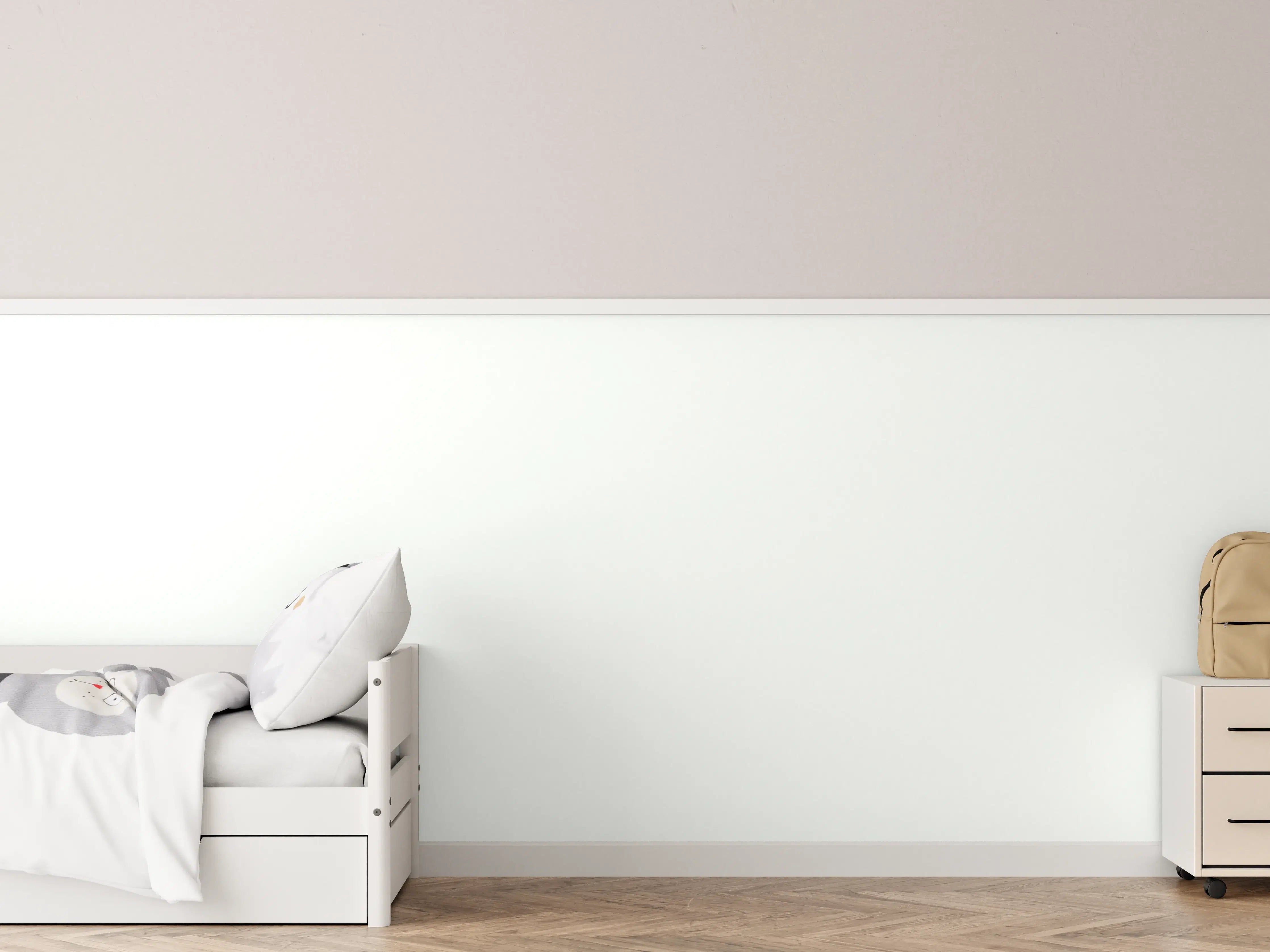 Kinderzimmer Wandgestaltung - RAL 9003 (Signalweiß)