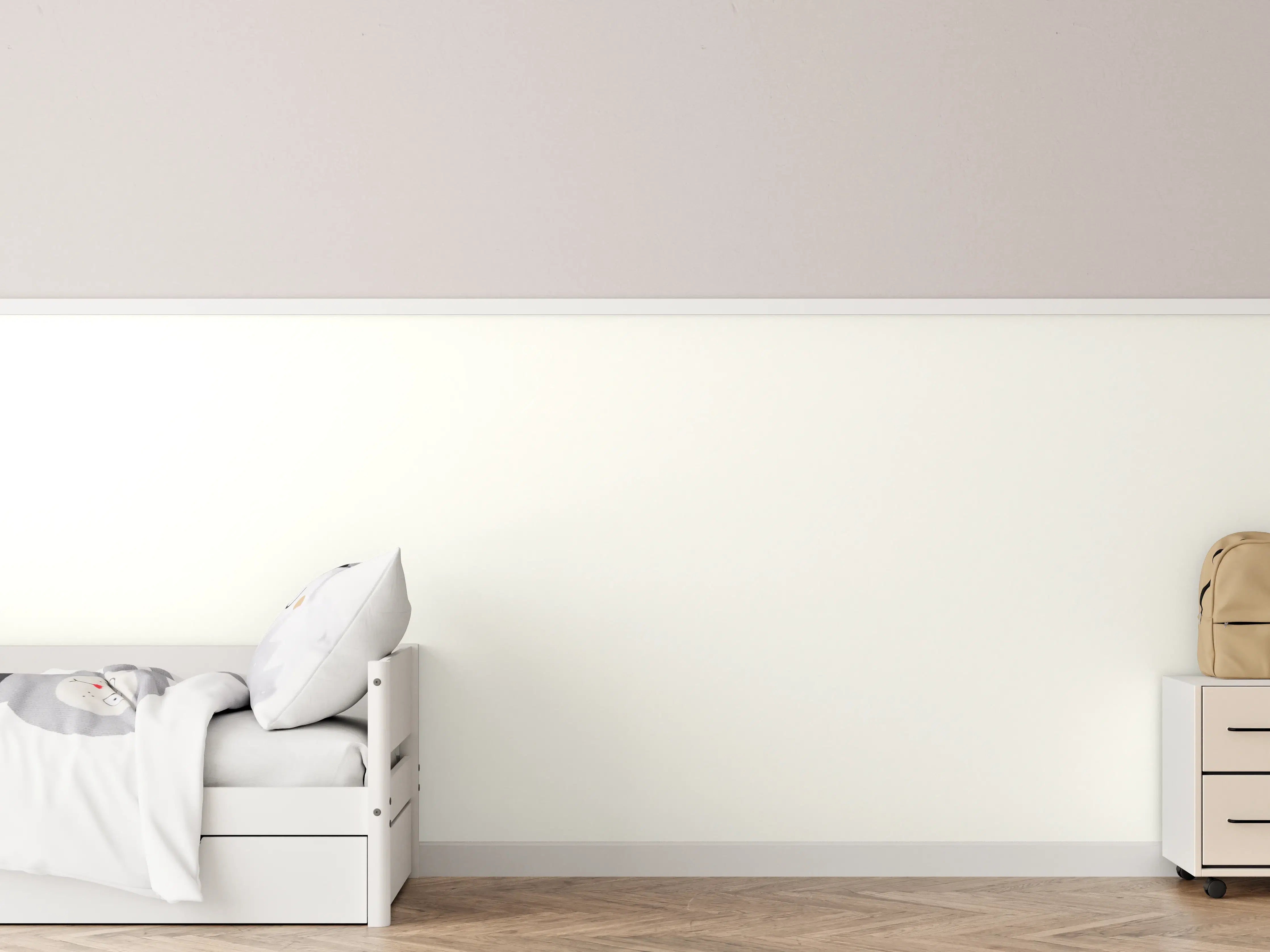 Kinderzimmer Wandgestaltung - RAL 9010 (Reinweiß)