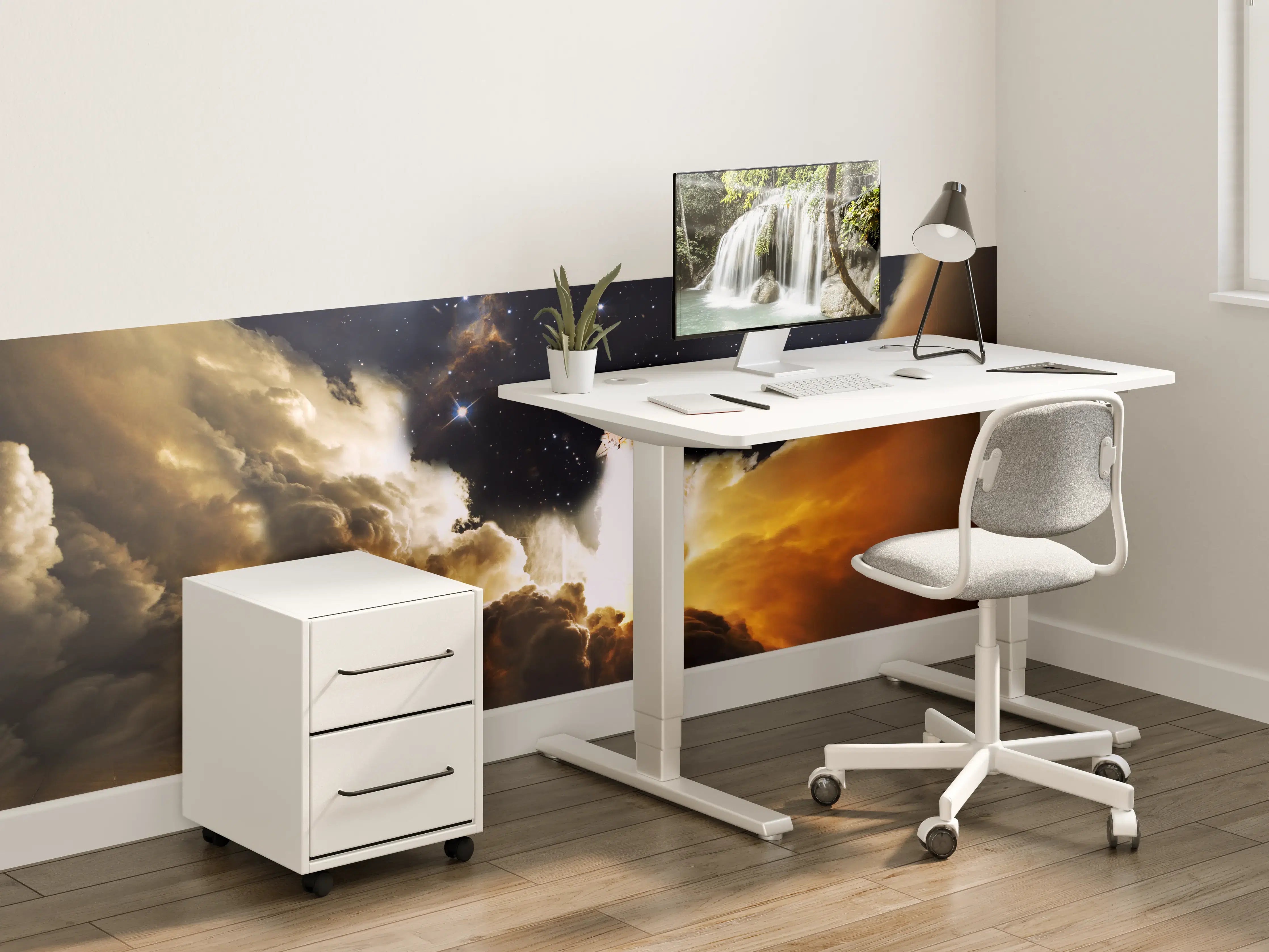 Kinderzimmer Wandgestaltung - Raketenstart ins Weltall