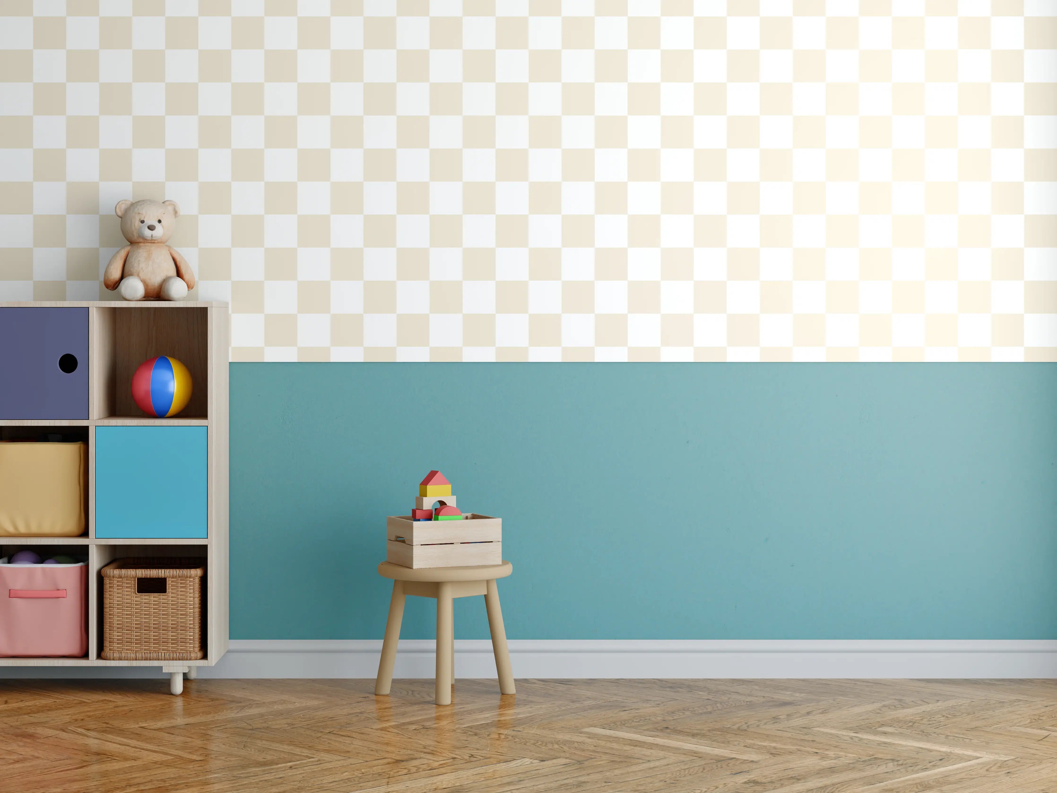 Kinderzimmer Wandgestaltung - Retro-Design Fliese