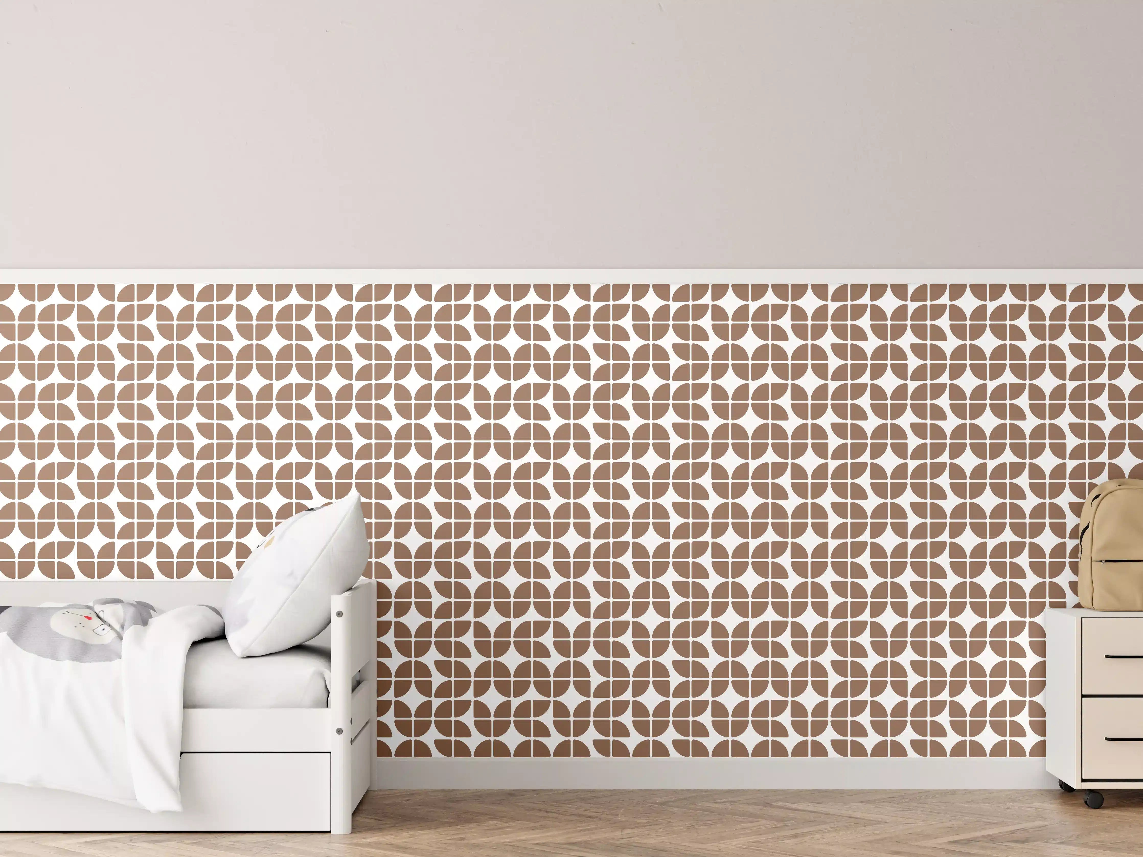 Kinderzimmer Wandgestaltung - Retro Grazia Sigaro in Sepia- und Grautönen