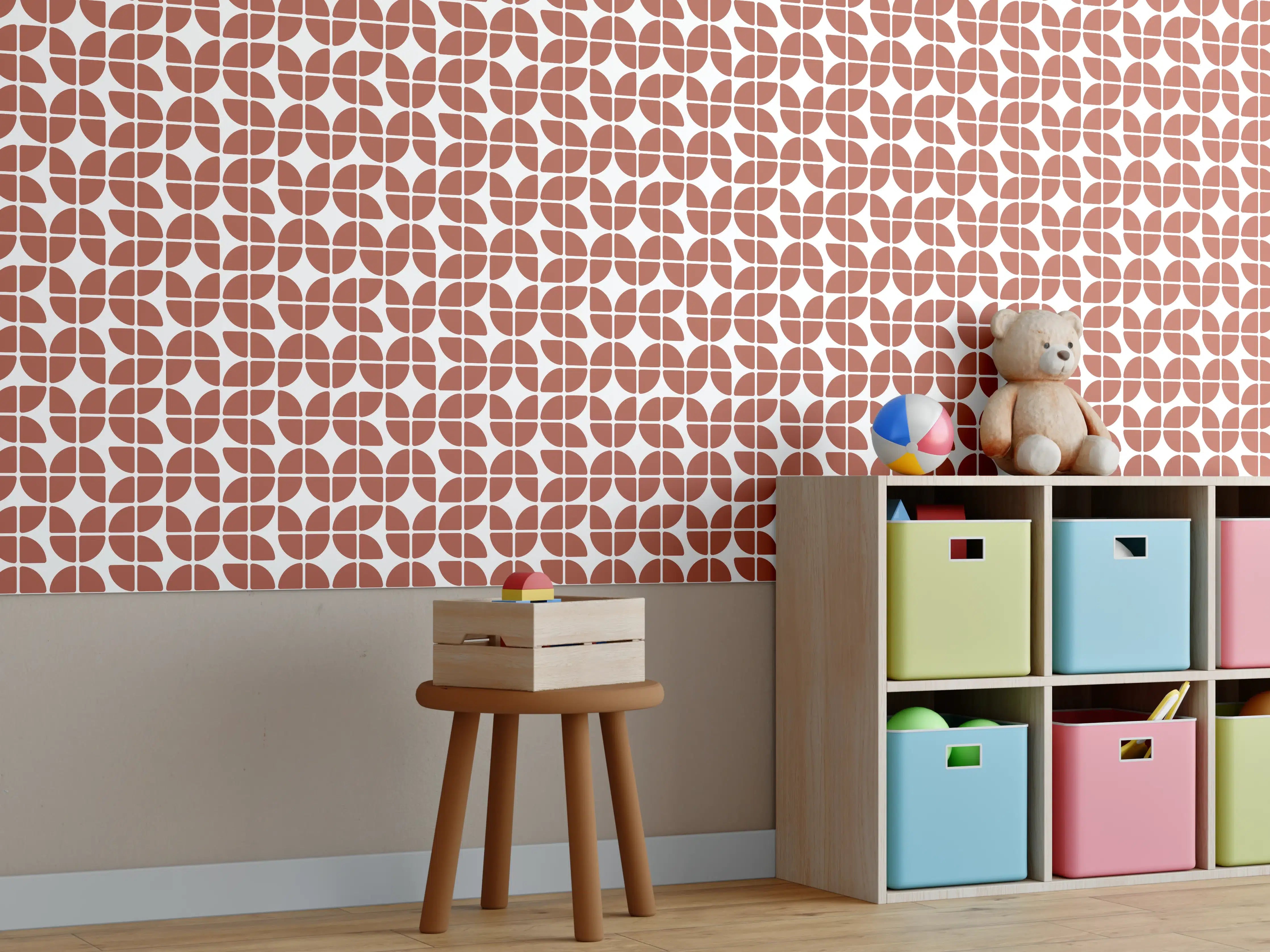 Kinderzimmer Wandgestaltung - Retro-Rust-Design