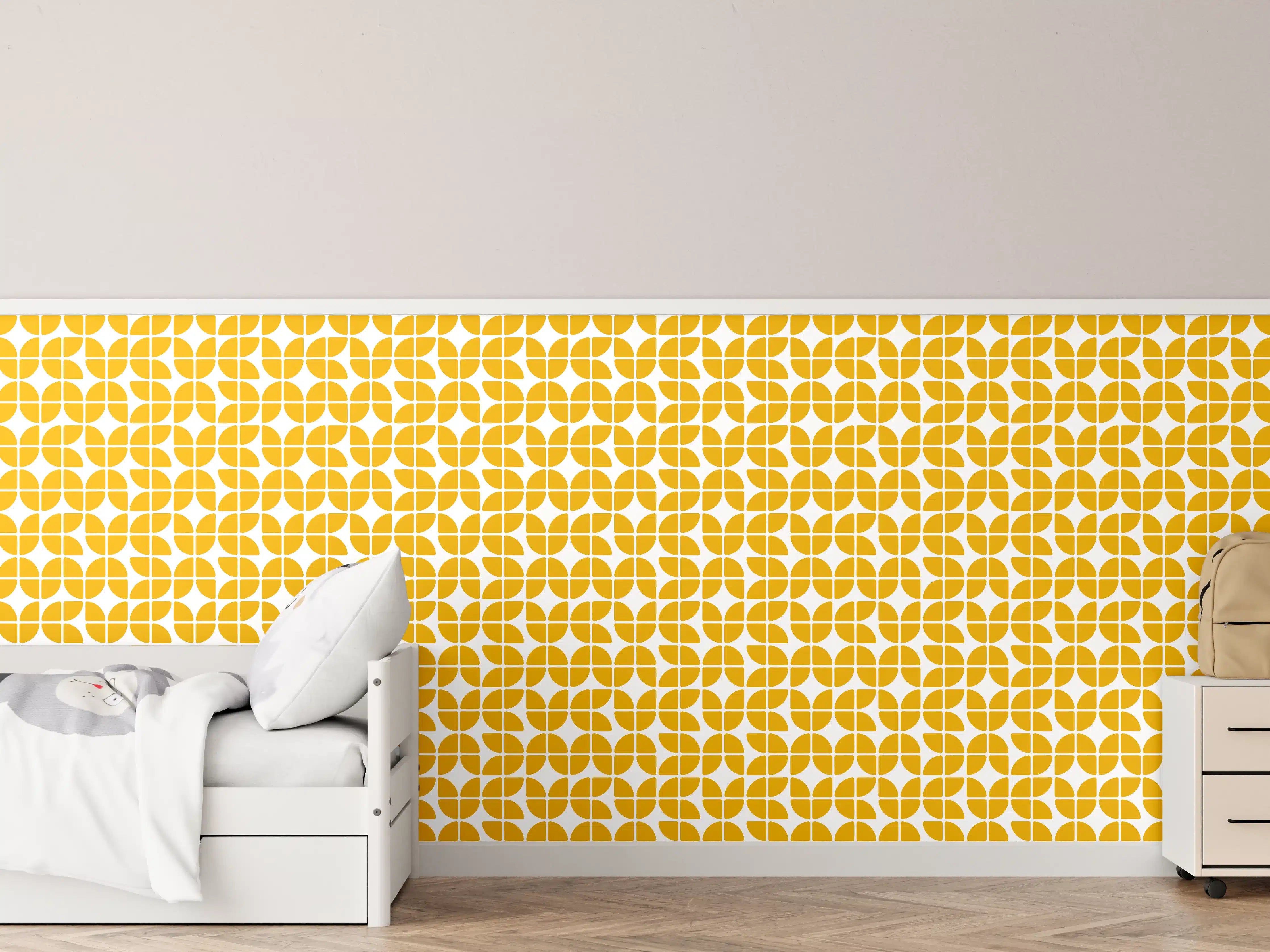 Kinderzimmer Wandgestaltung - Retro-Senape-Grazia