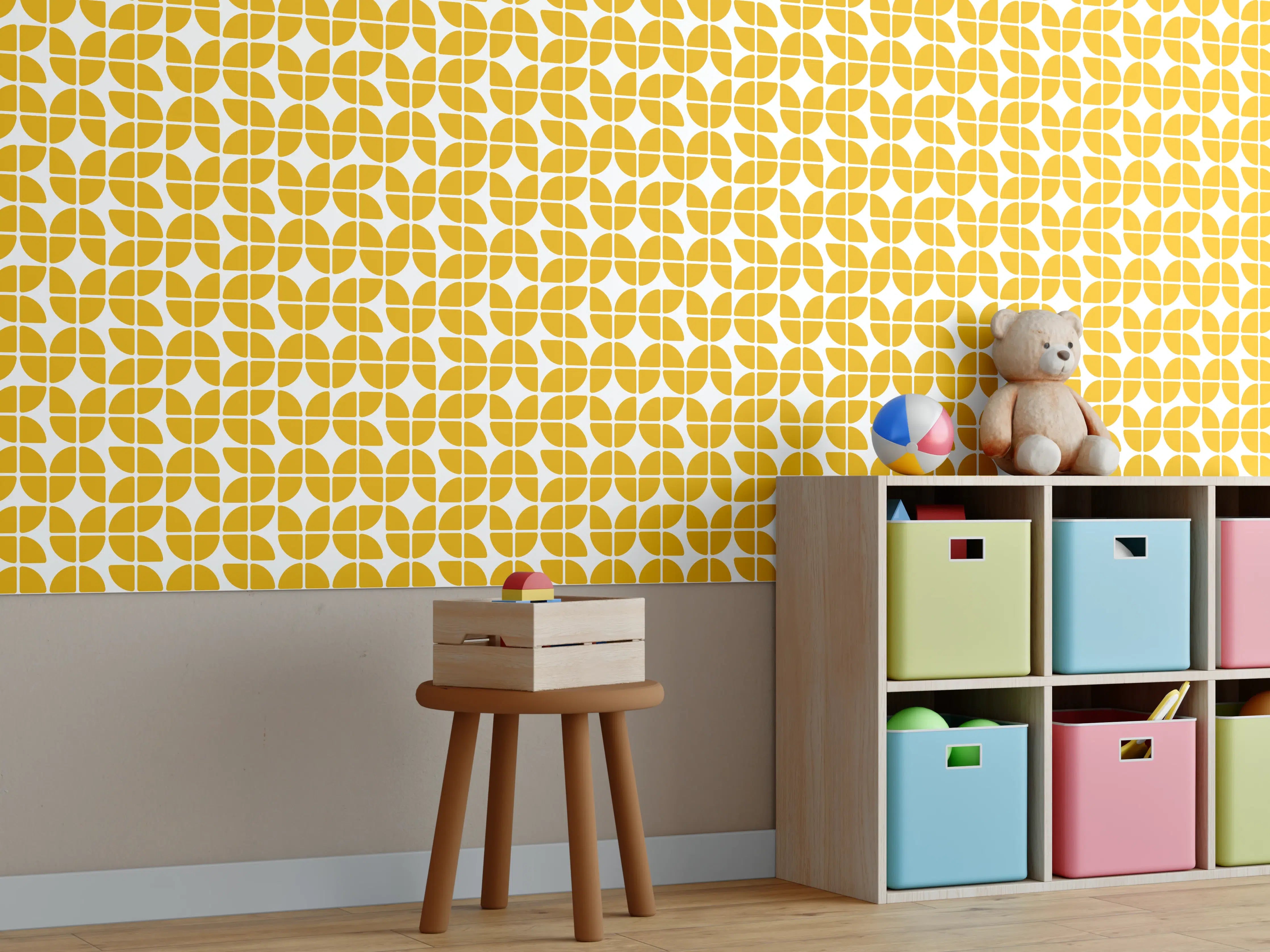 Kinderzimmer Wandgestaltung - Retro-Senape-Grazia