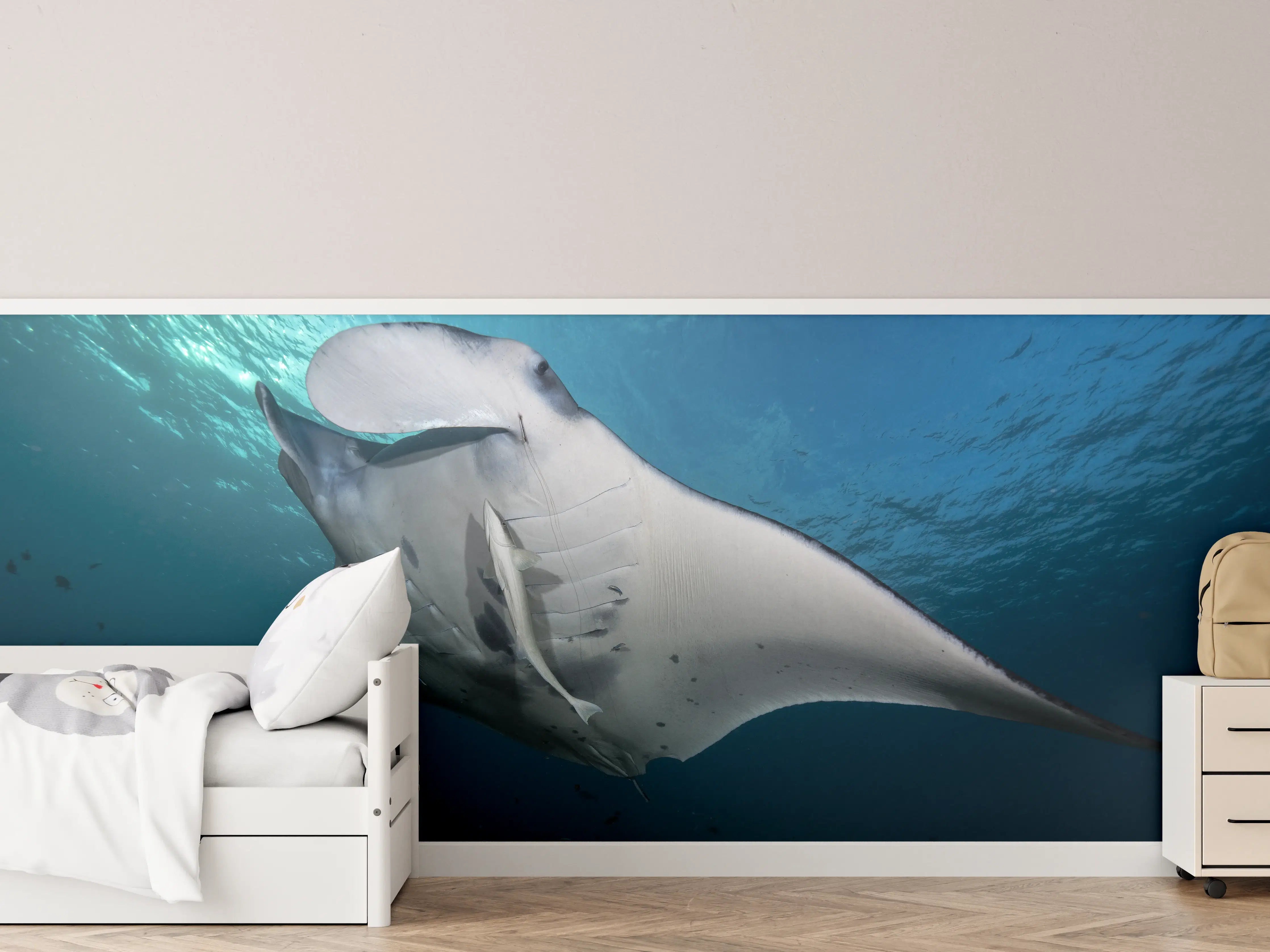 Kinderzimmer Wandgestaltung - Riff-Manta Unterwasser