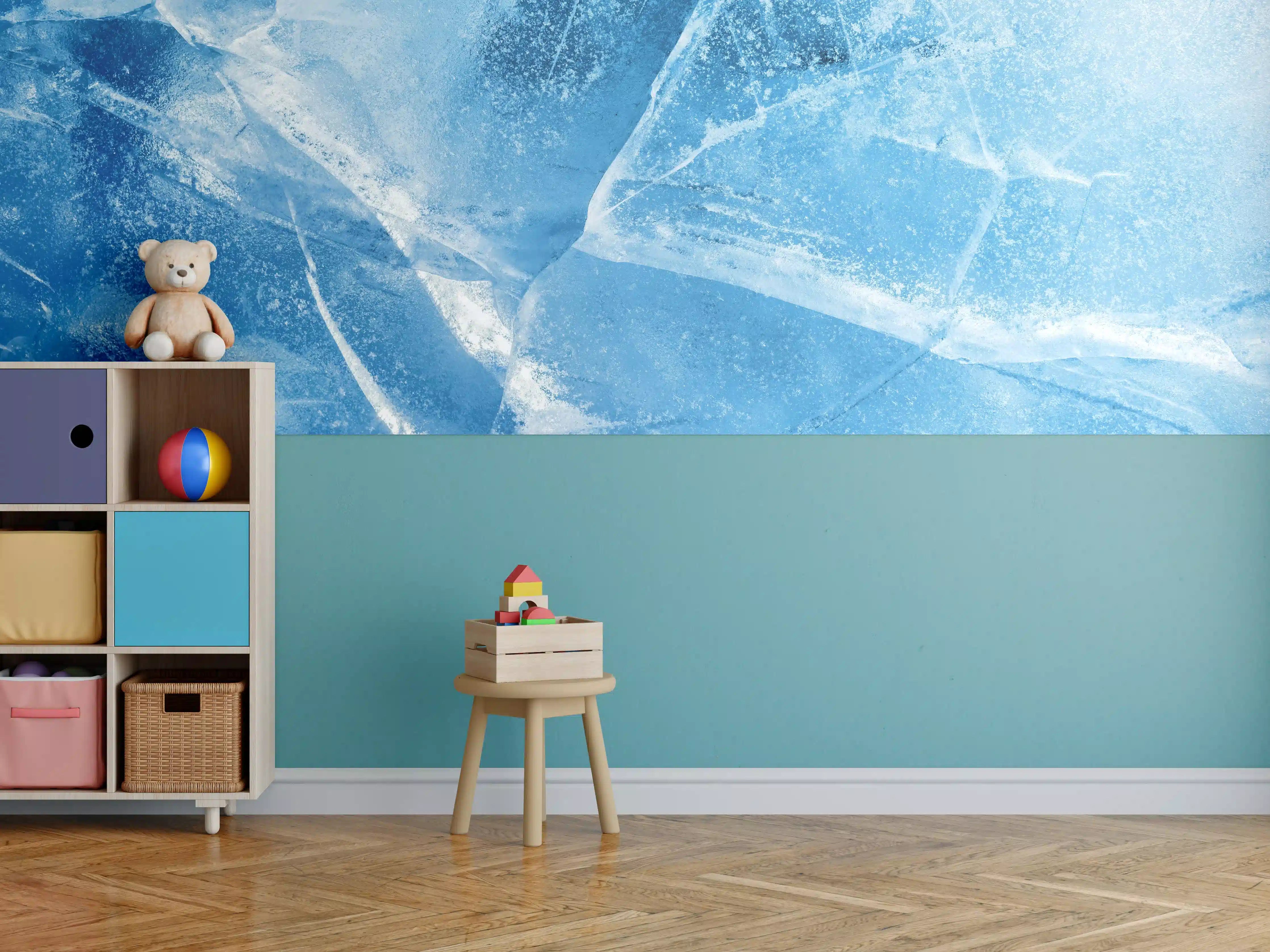 Kinderzimmer Wandgestaltung - Rissiger Eisblock
