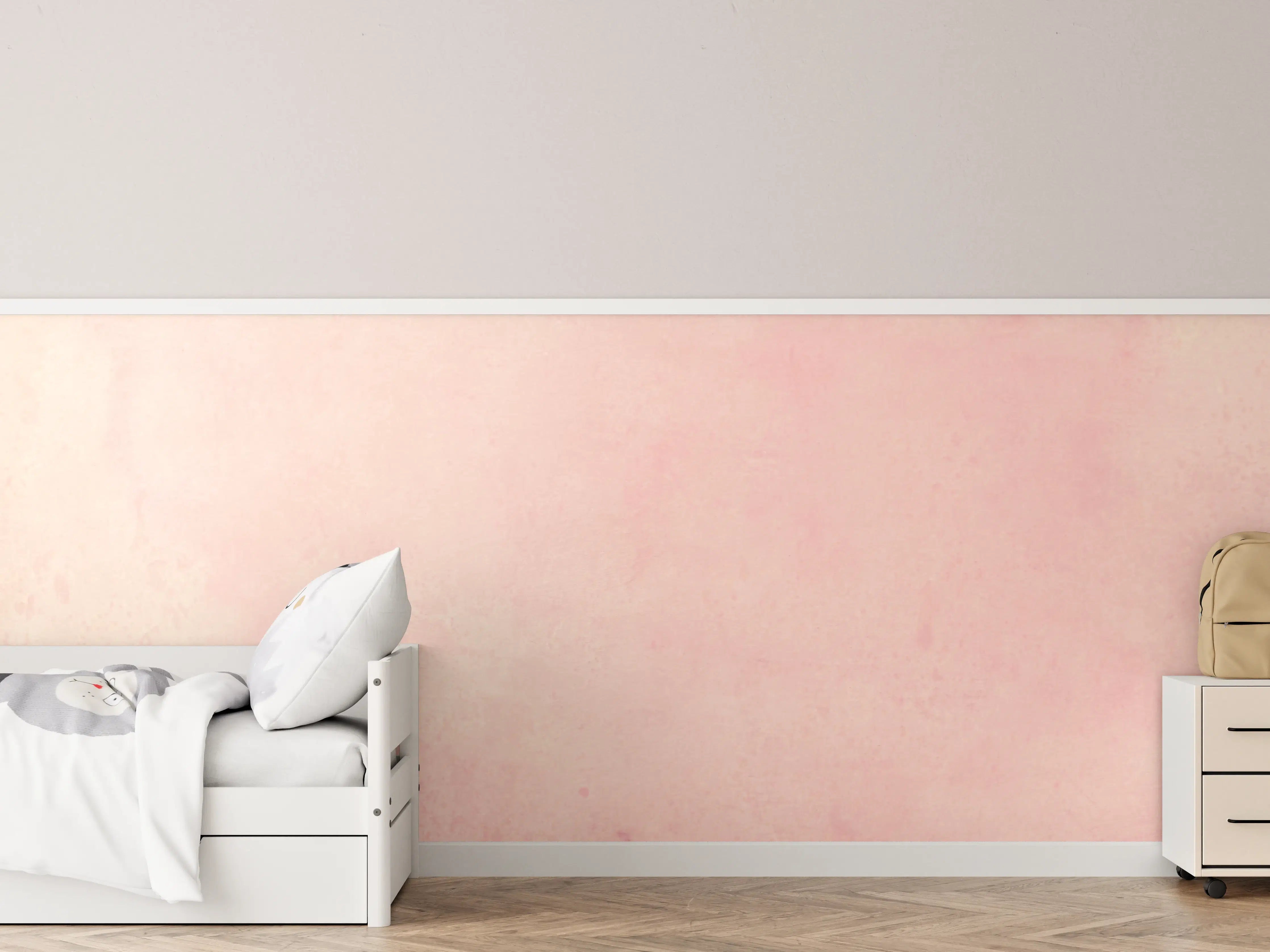 Kinderzimmer Wandgestaltung - Rosa Aquarell - Pastellfarben