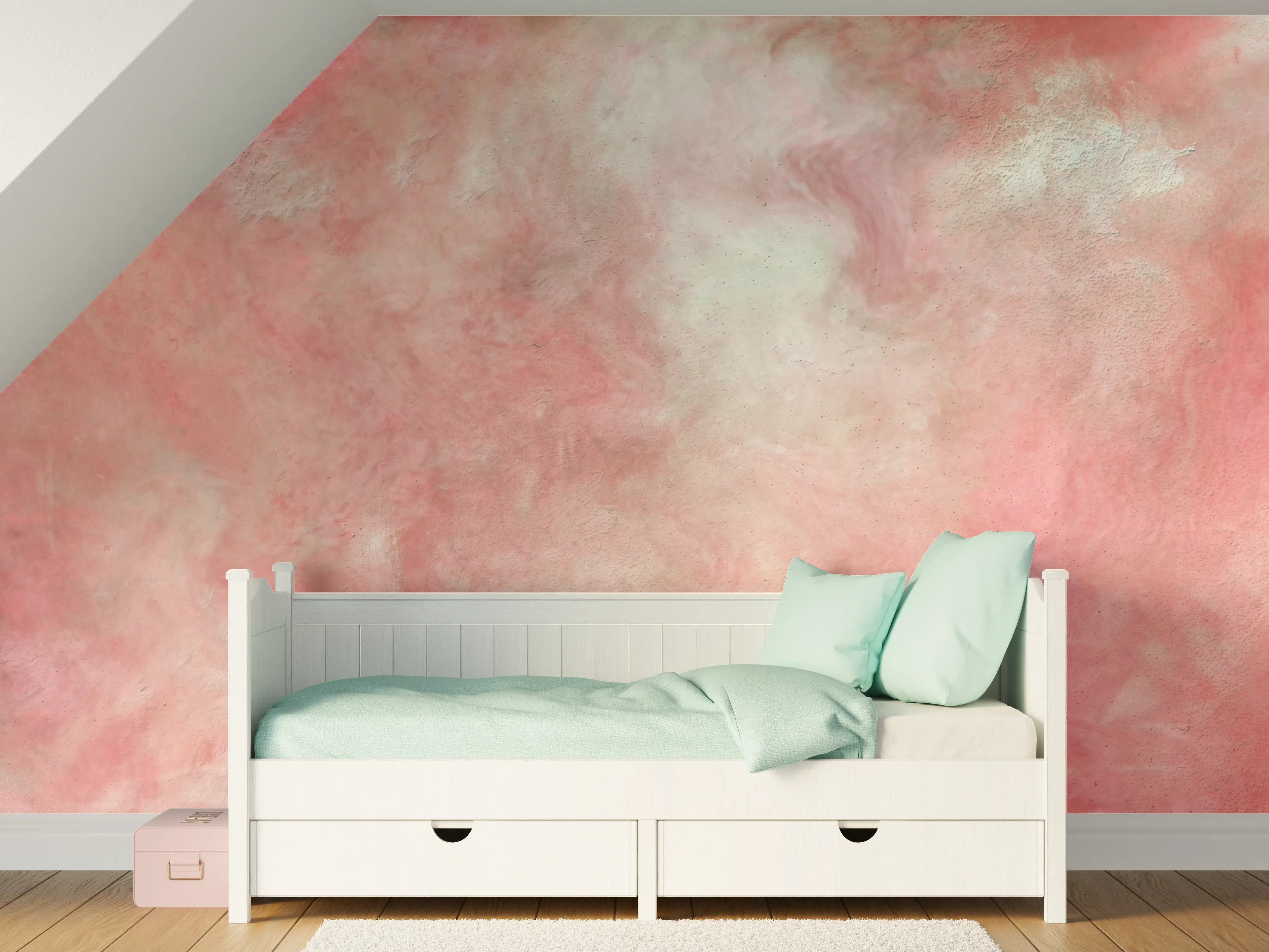 Kinderzimmer Wandgestaltung - Rosa Marble Textur