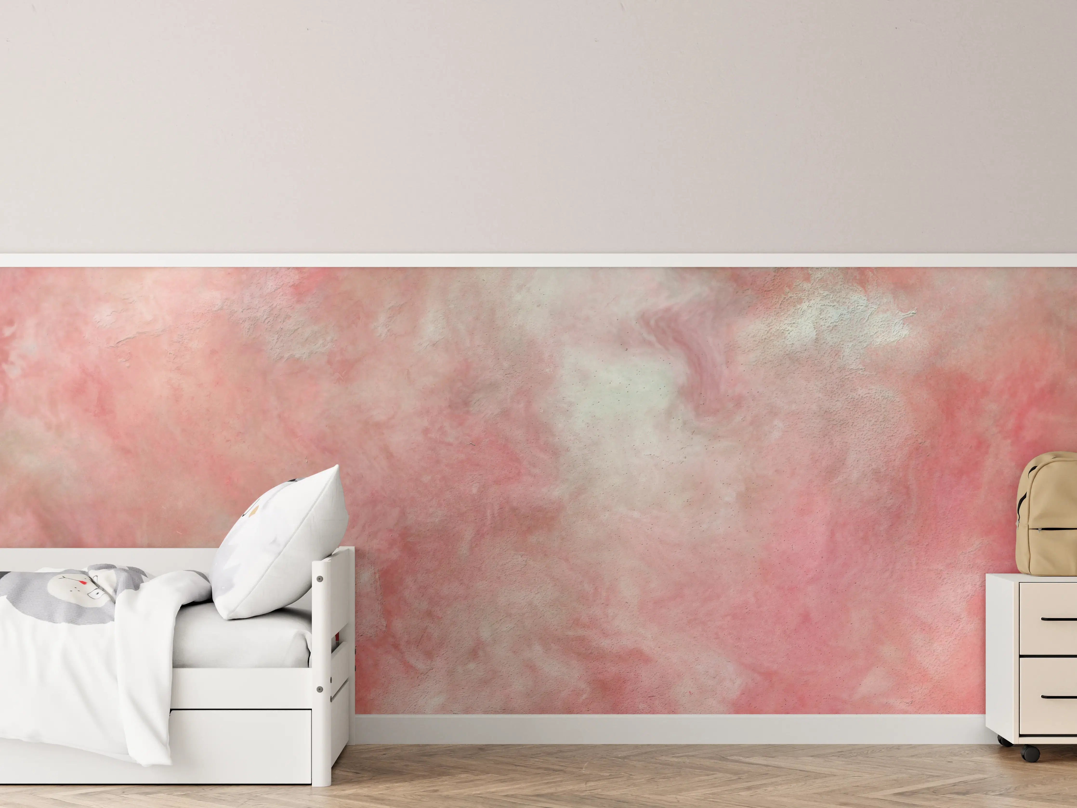 Kinderzimmer Wandgestaltung - Rosa Marble Textur