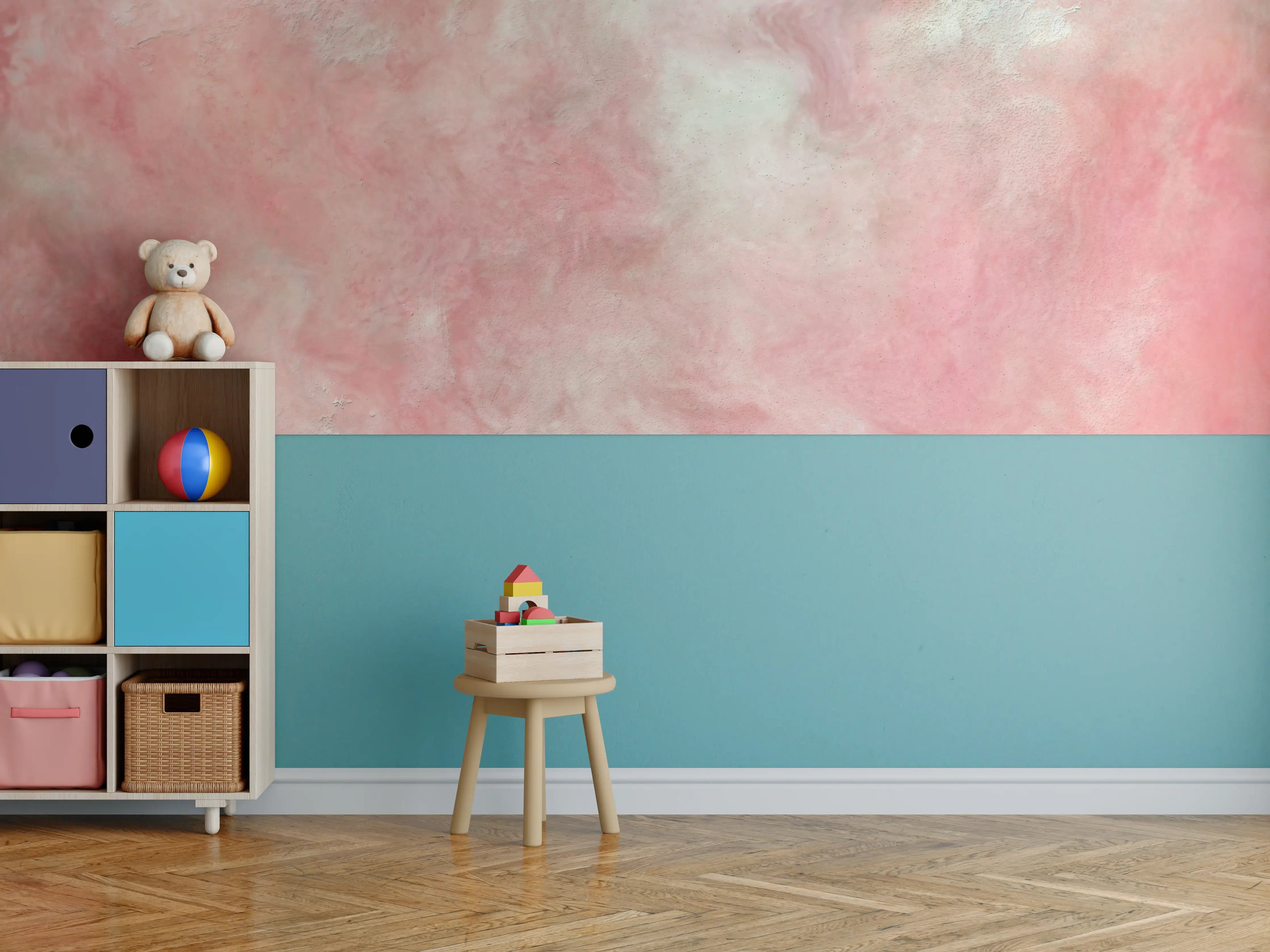 Kinderzimmer Wandgestaltung - Rosa Marble Textur