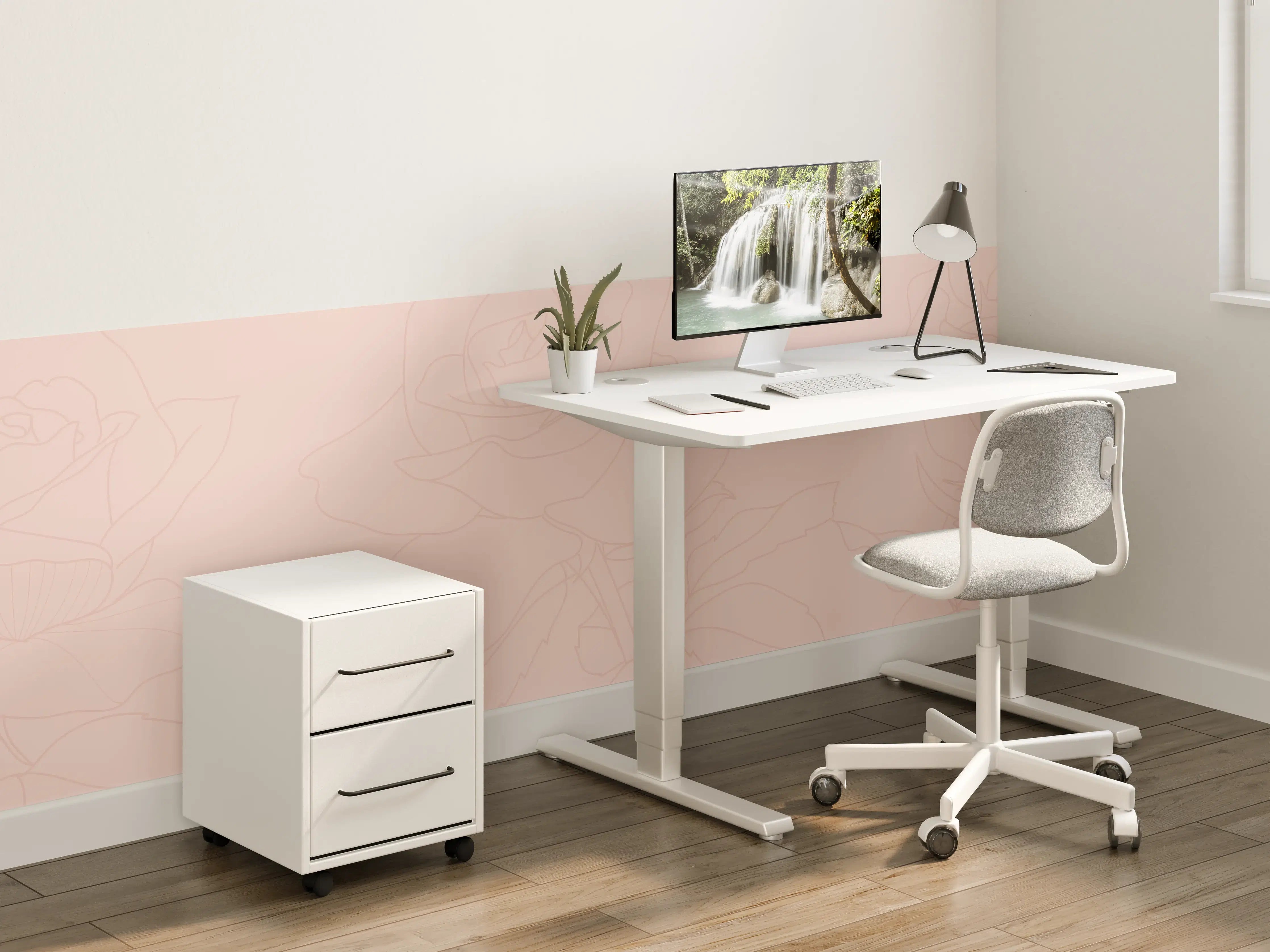 Kinderzimmer Wandgestaltung - Rosa Rosen