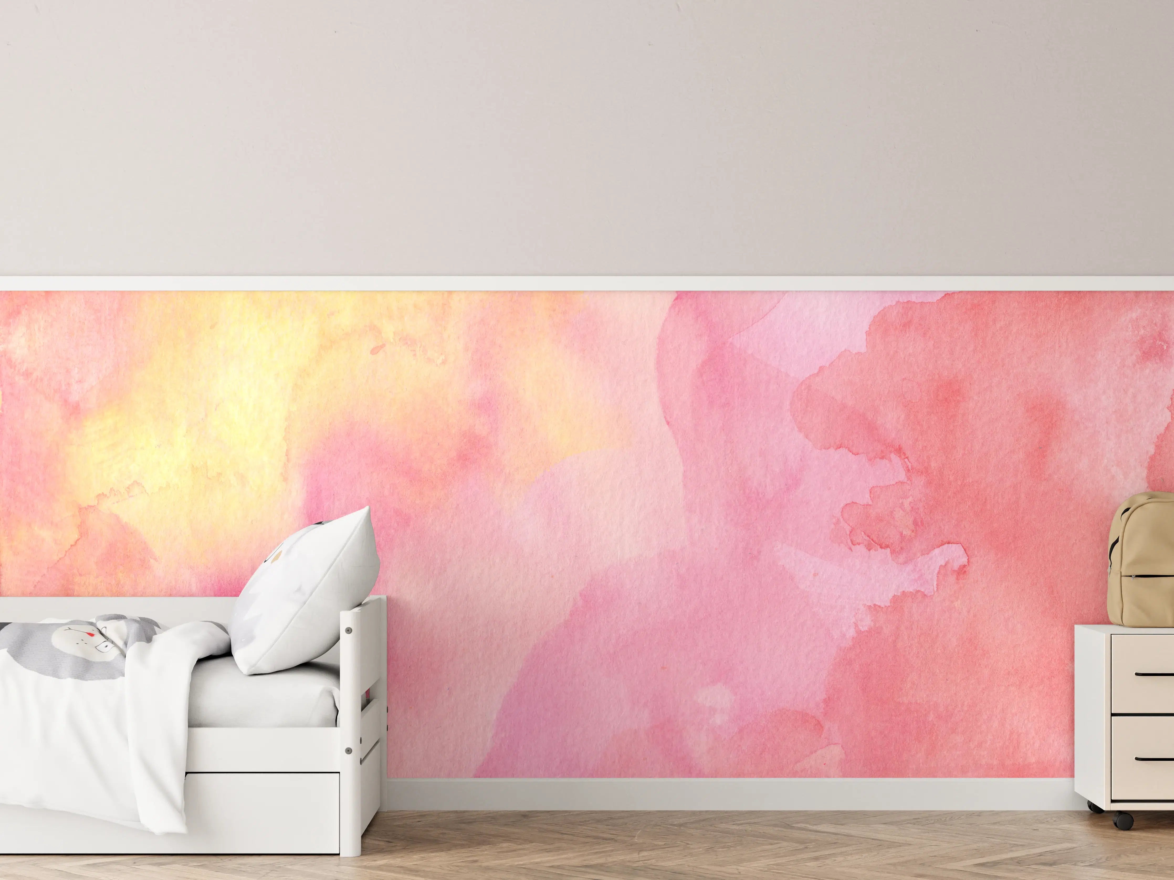 Kinderzimmer Wandgestaltung - Rosa Verwaschenes Farben-Design