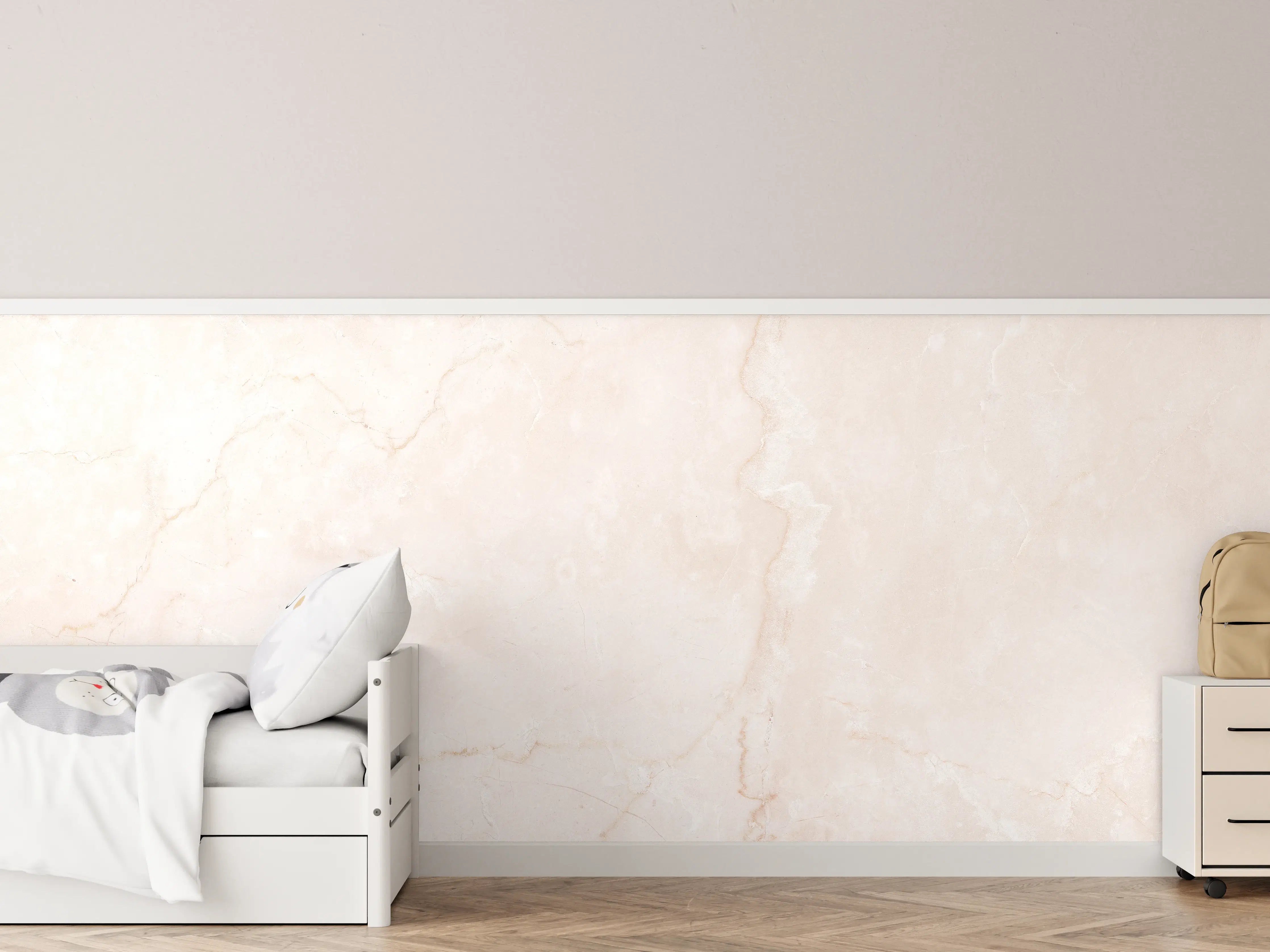 Kinderzimmer Wandgestaltung - Rosafarbige moderne Marmortextur