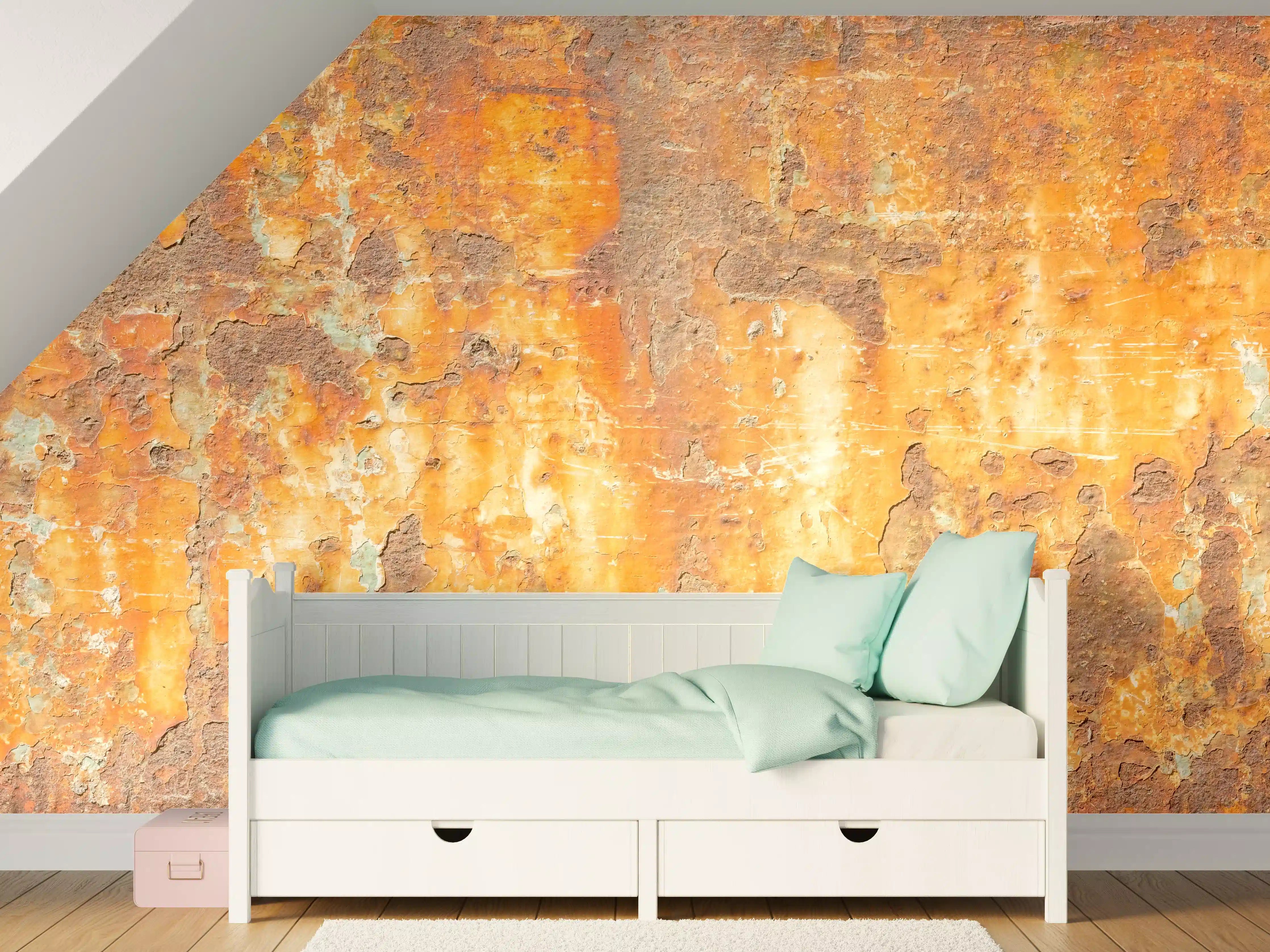 Kinderzimmer Wandgestaltung - Rostige Betonwand