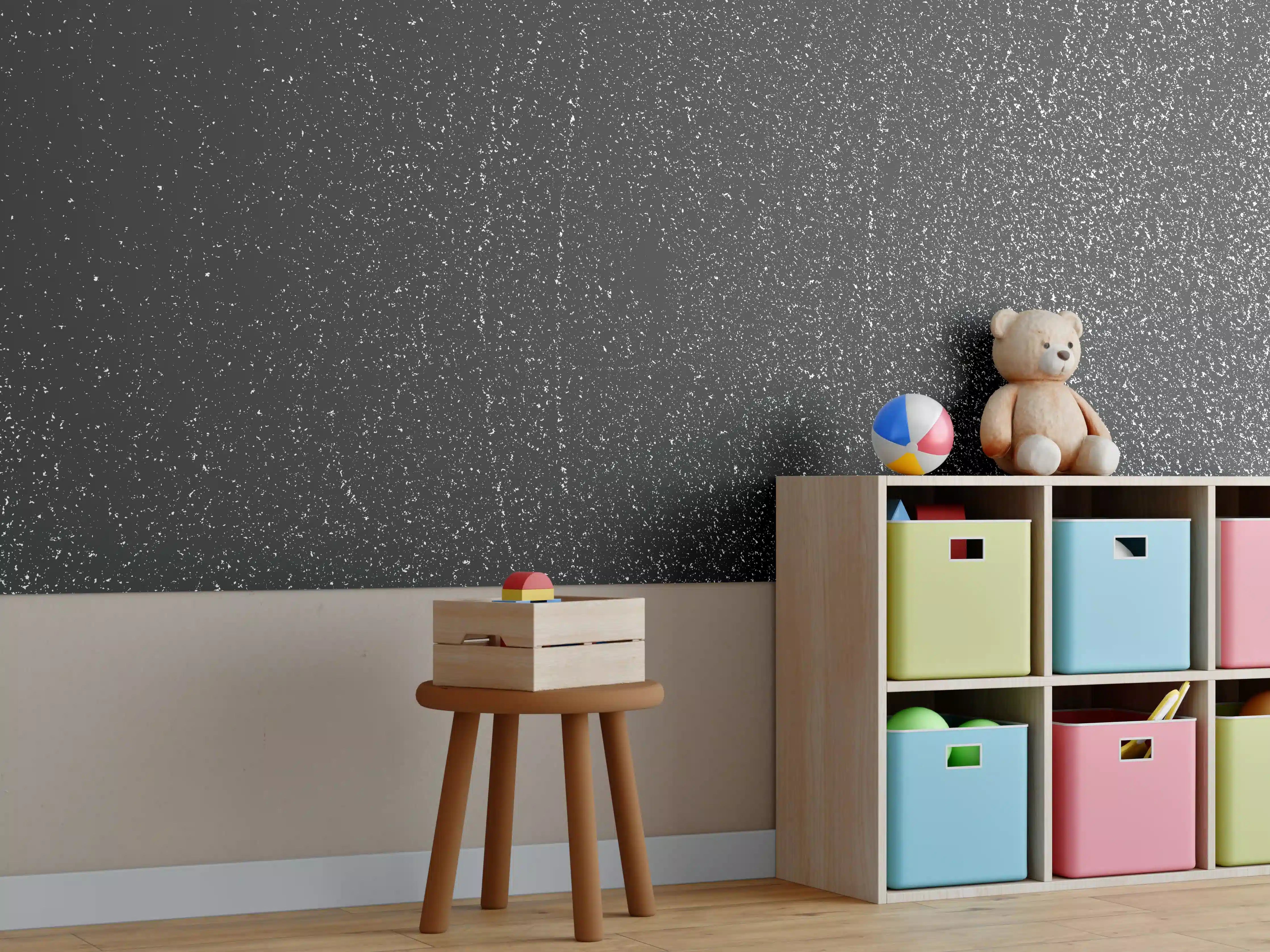 Kinderzimmer Wandgestaltung - Rostige Metall-Vektorstruktur