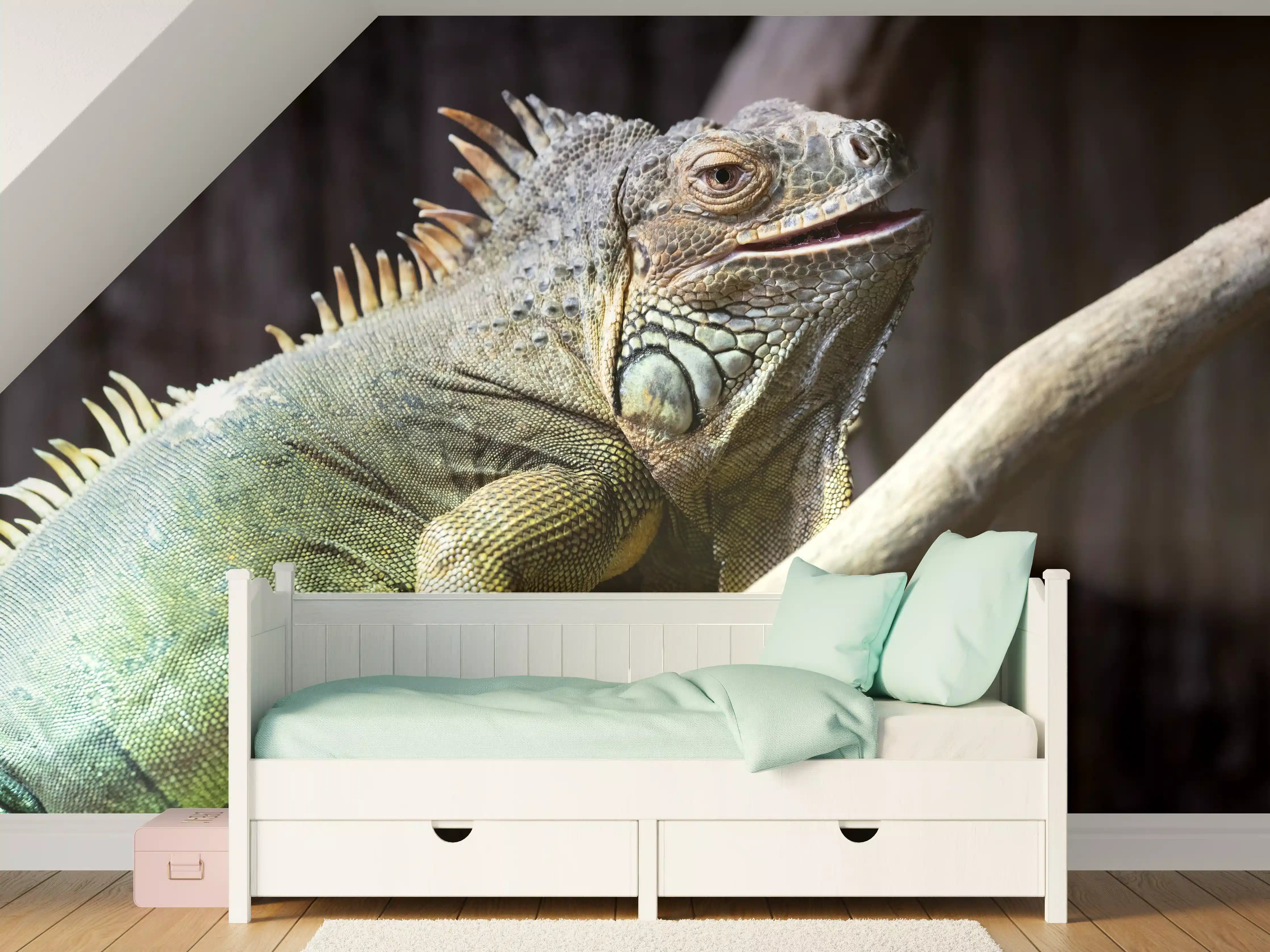 Kinderzimmer Wandgestaltung - Ruhender Leguan