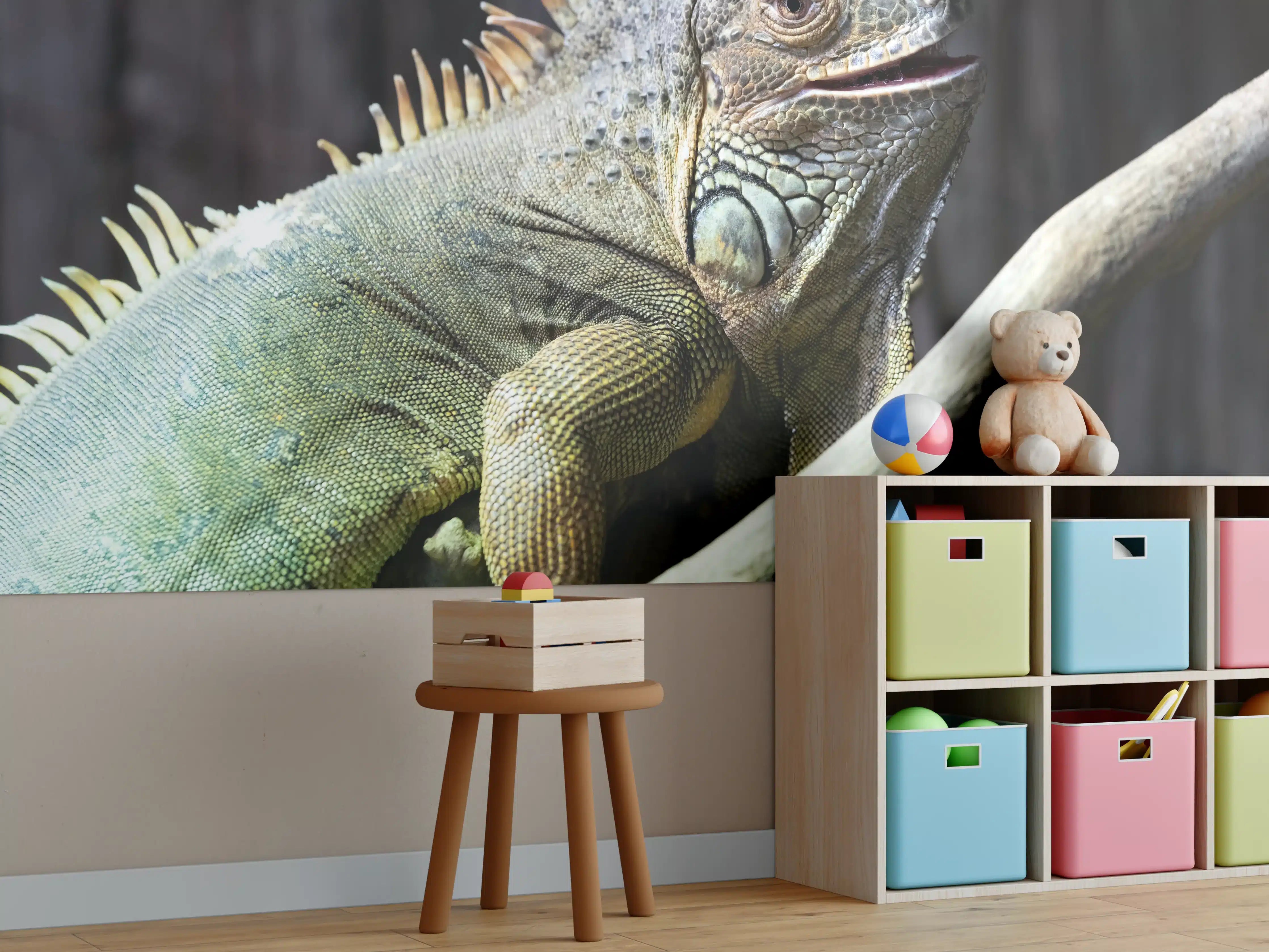 Kinderzimmer Wandgestaltung - Ruhender Leguan