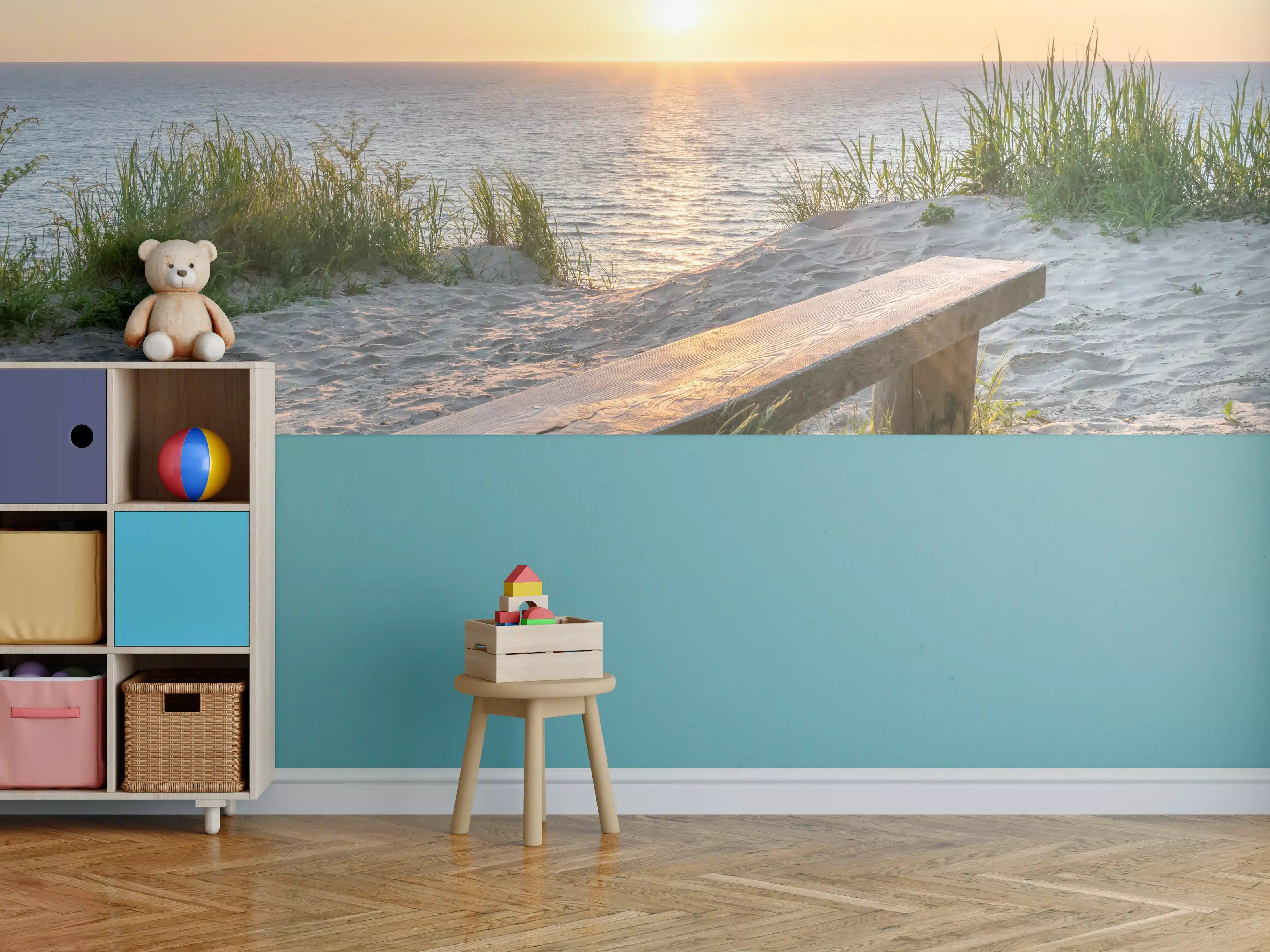 Kinderzimmer Wandgestaltung - Ruhiger Sonnenuntergang - Ostsee