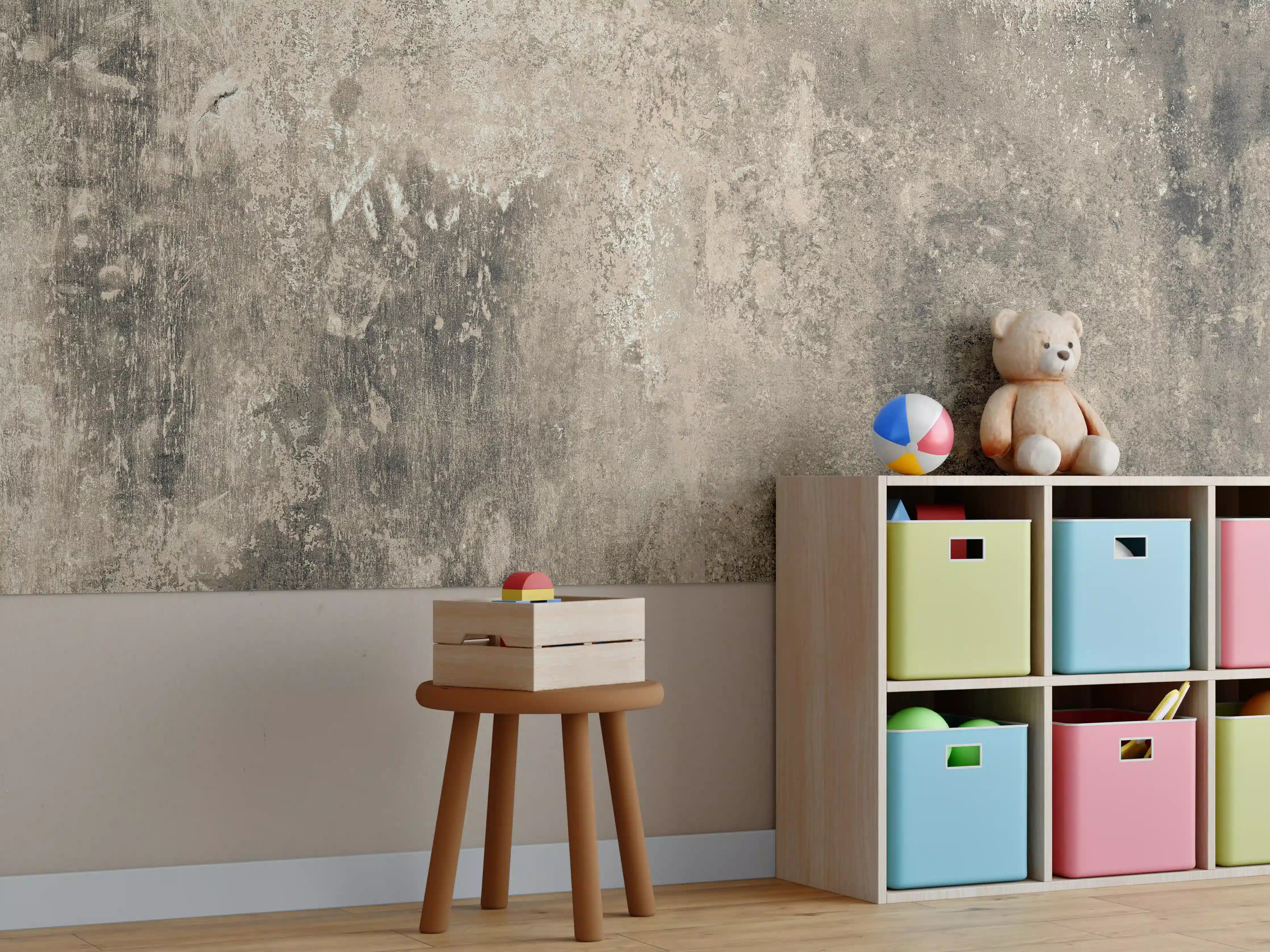 Kinderzimmer Wandgestaltung - Rustikale Marmor Textur - Naturstein