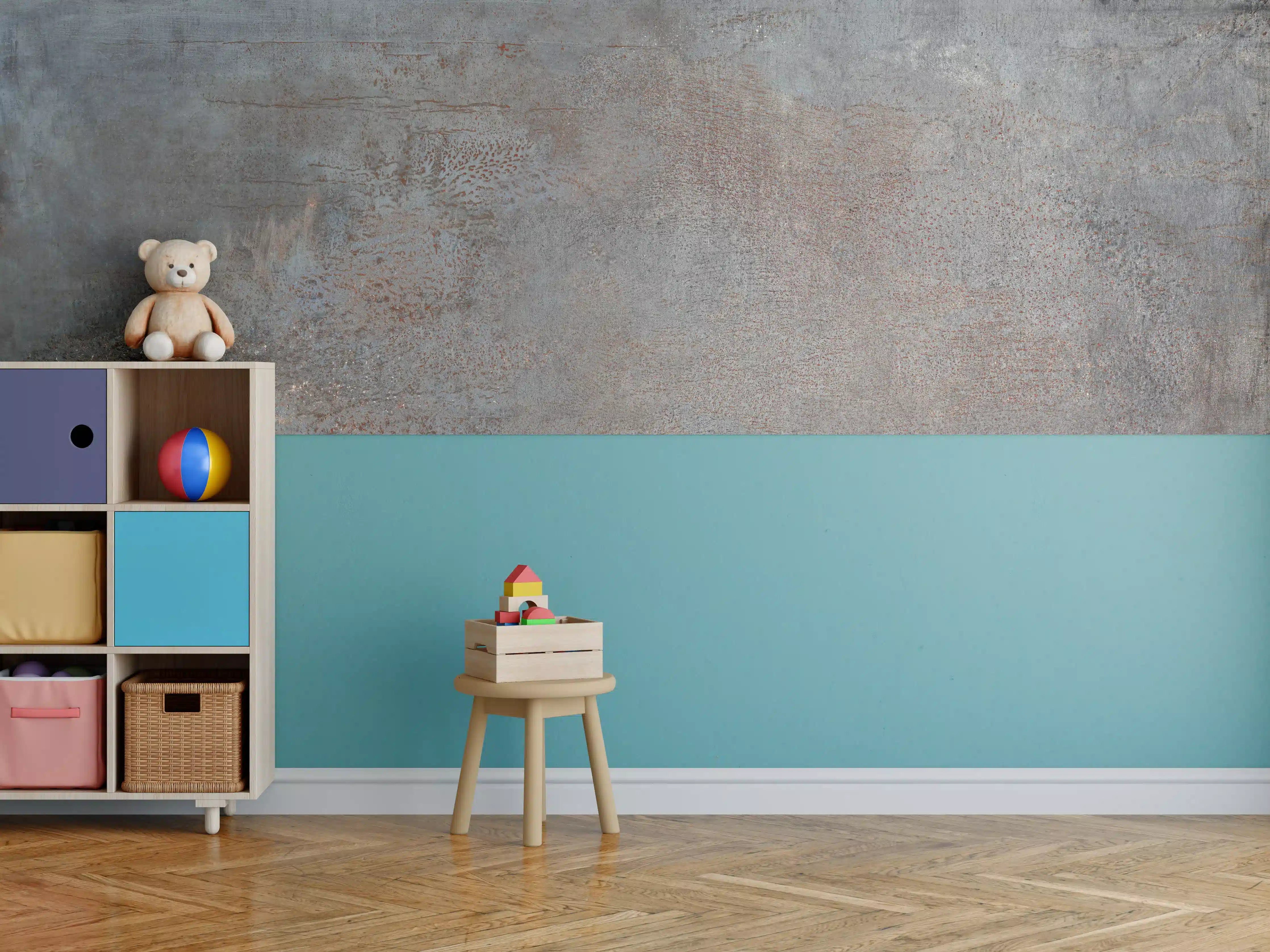 Kinderzimmer Wandgestaltung - Rustikaler Marmor