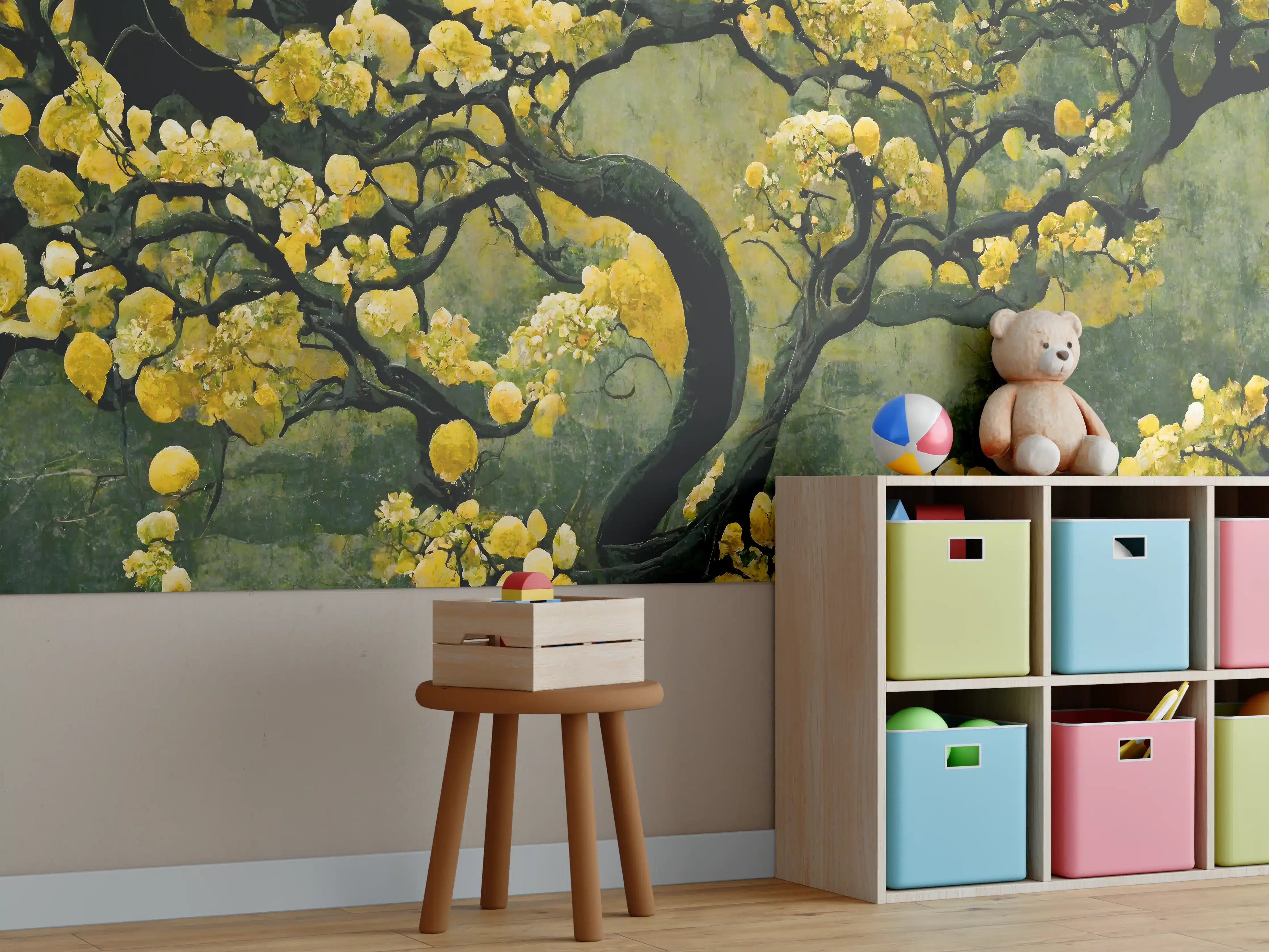 Kinderzimmer Wandgestaltung - Sakura Baum - Japan