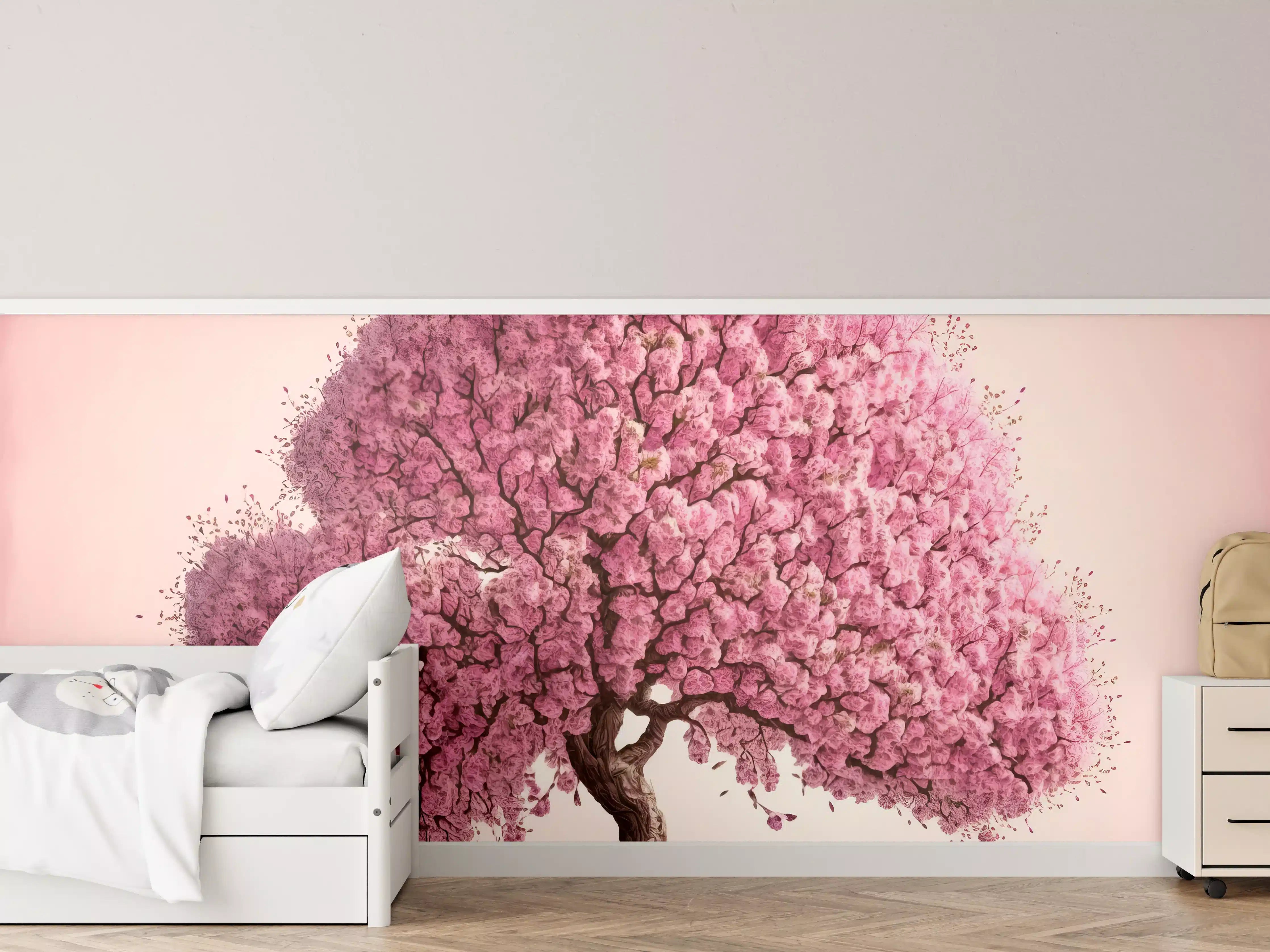 Kinderzimmer Wandgestaltung - Sakura baum - KI generiert