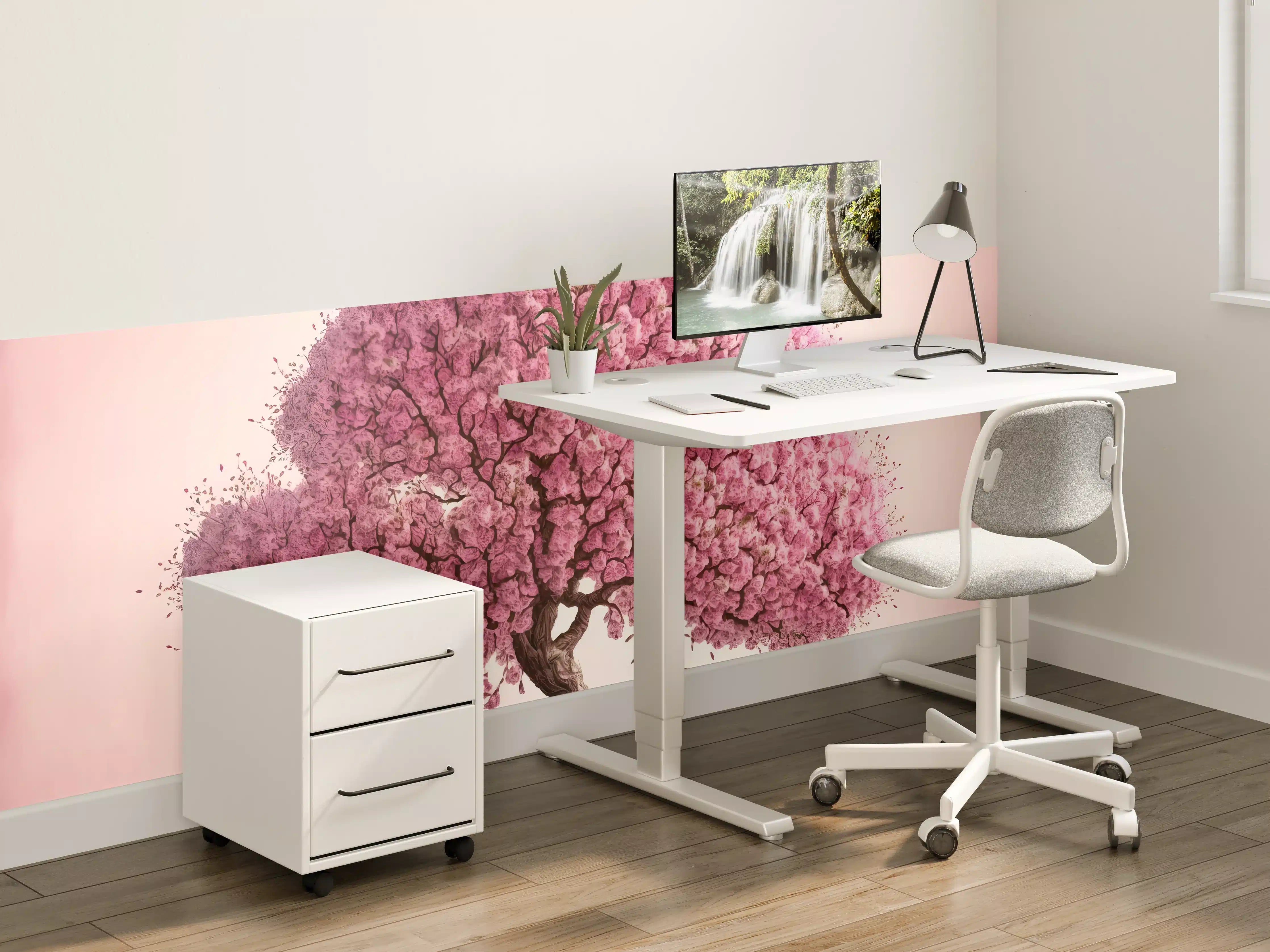 Kinderzimmer Wandgestaltung - Sakura baum - KI generiert