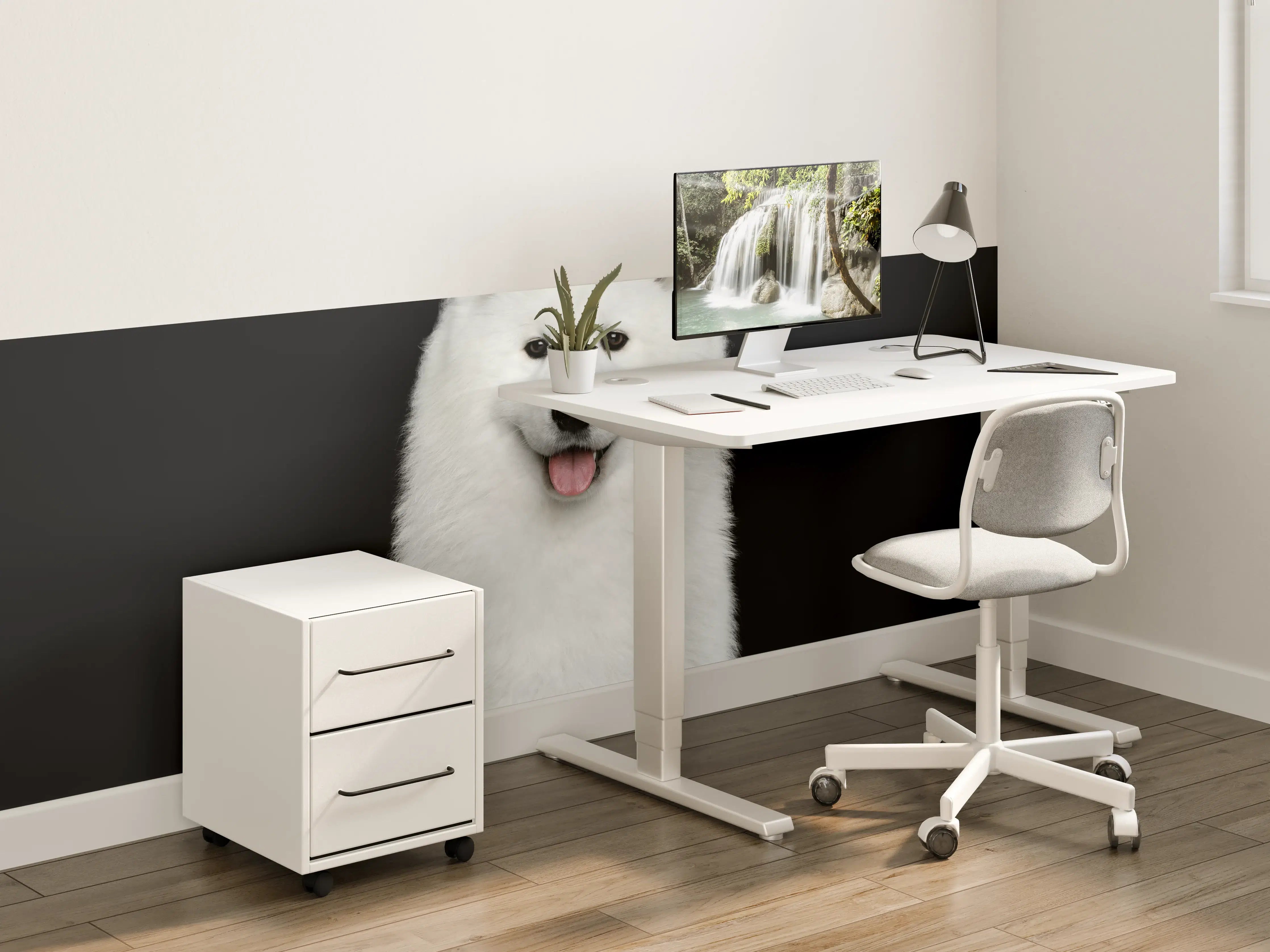 Kinderzimmer Wandgestaltung - Samojeden Hund