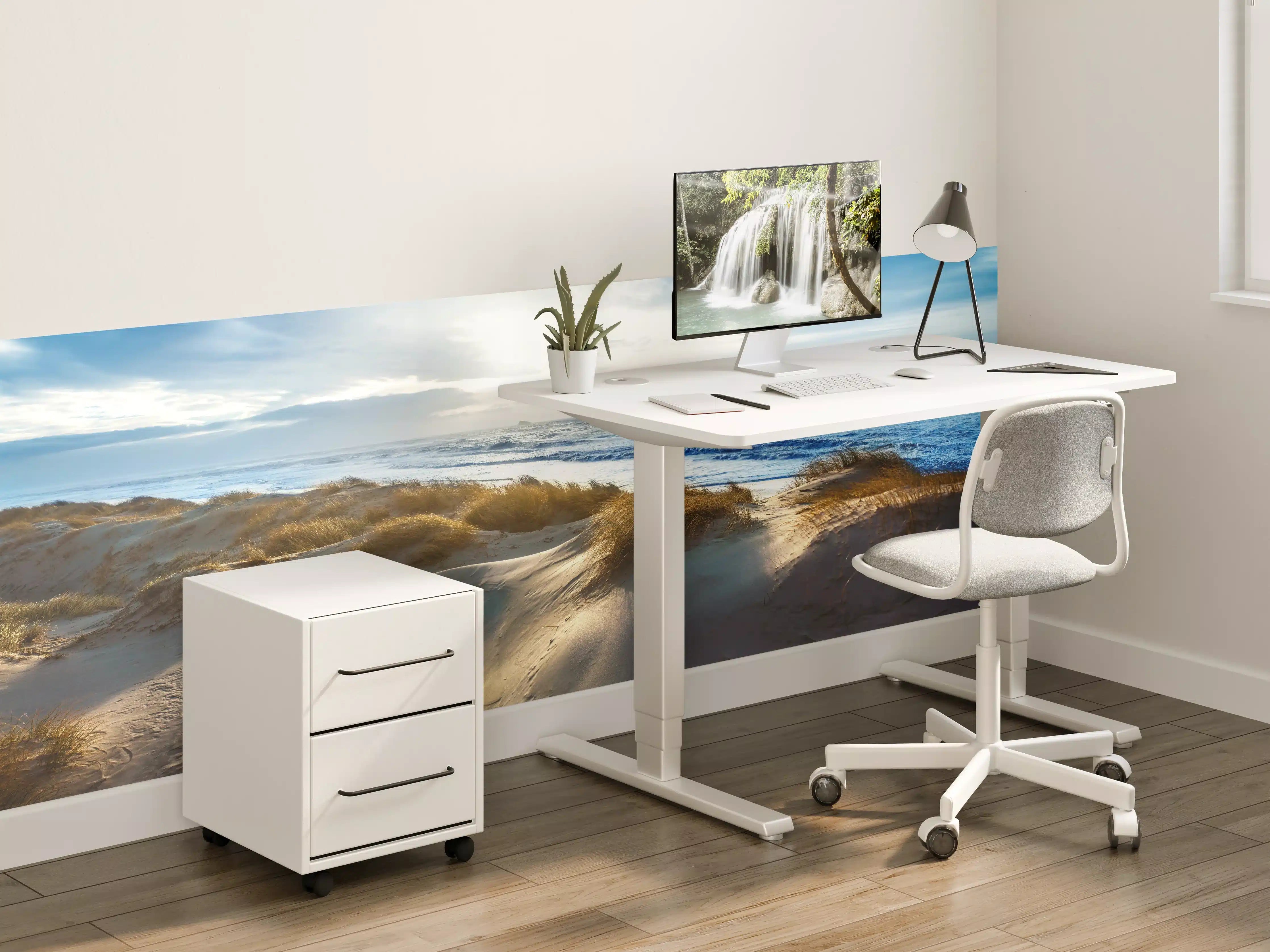 Kinderzimmer Wandgestaltung - Sanddünen am Meer bei Sonnenlicht