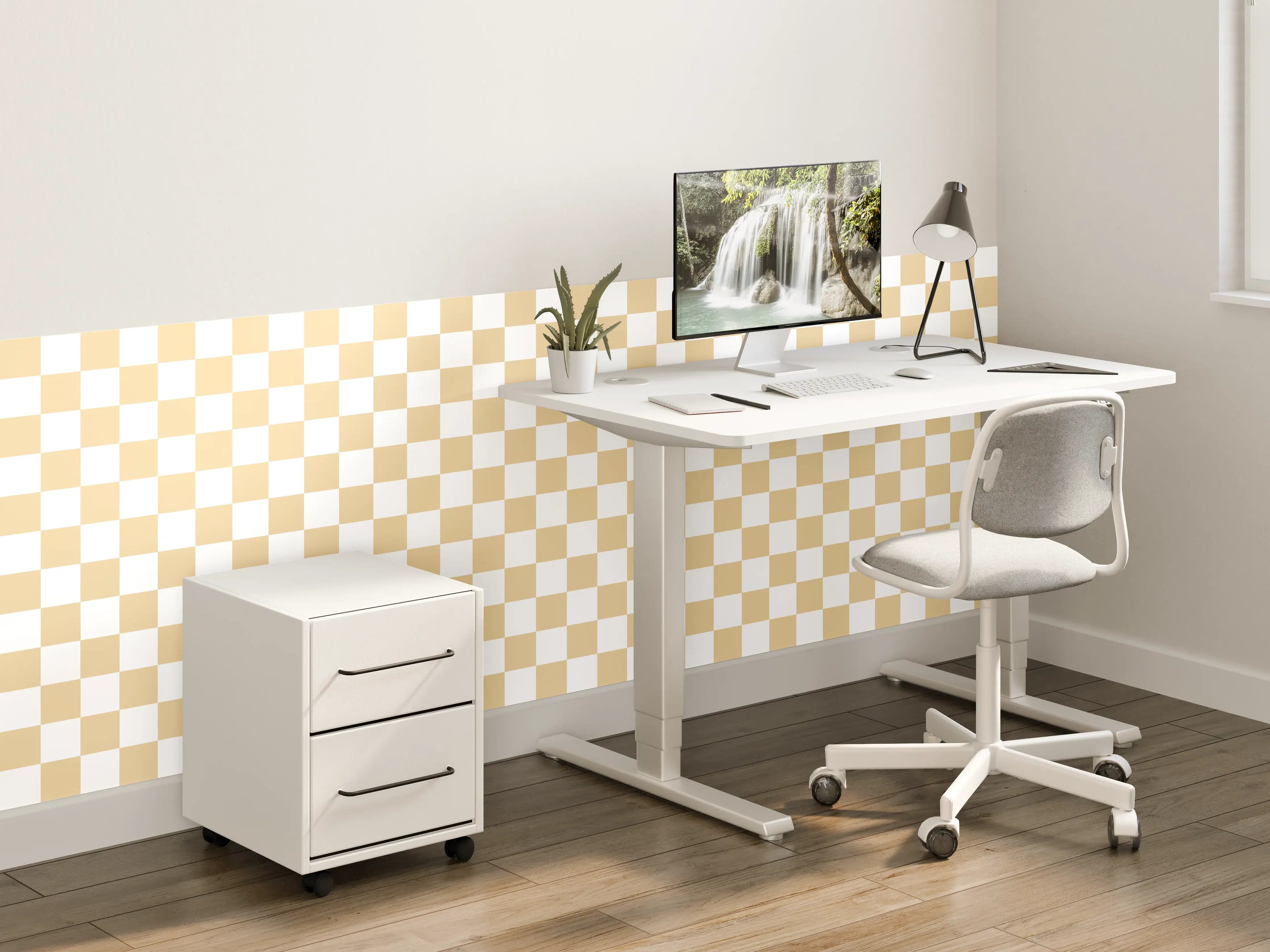 Kinderzimmer Wandgestaltung - Sandfarbener Fliesenspiegel